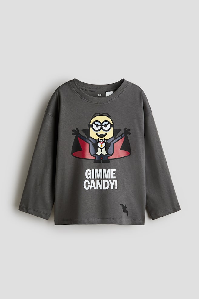 Shirt met lange mouwen - Donkergrijs/Minions/Oranje/Bluey - 1