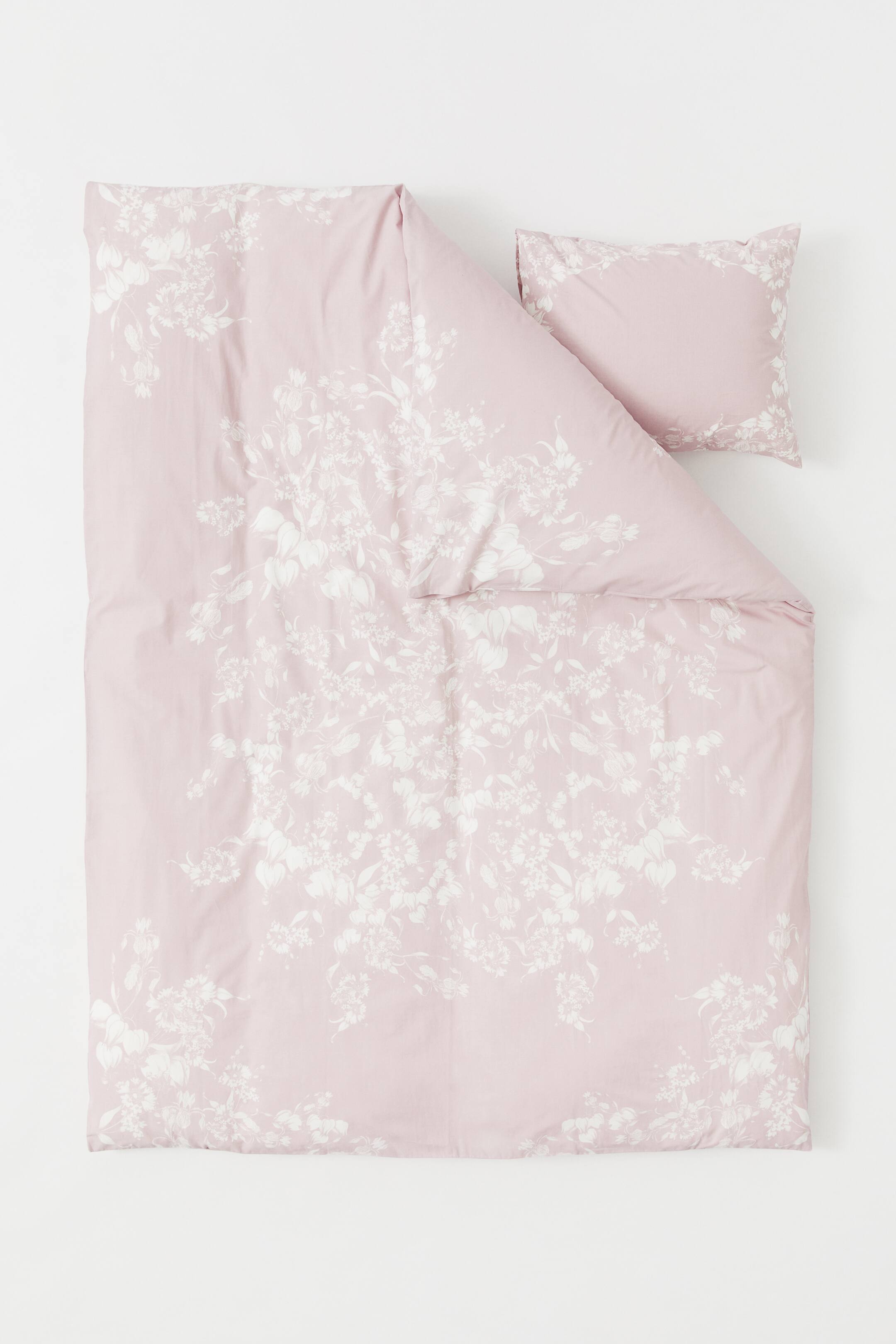 Agrandir l'image: Parure de couette à motif - Rose ancien/blanc à motif - HOME | H&M BE 1