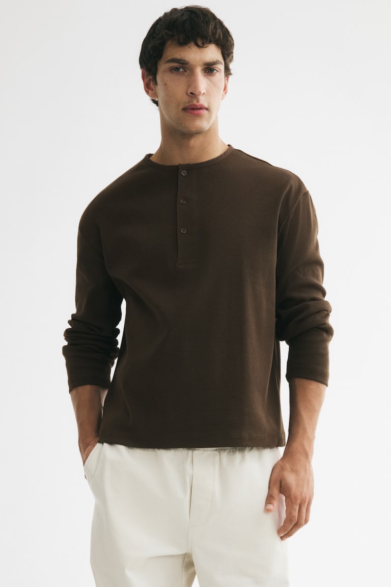 Majica s Henli izrezom Relaxed Fit