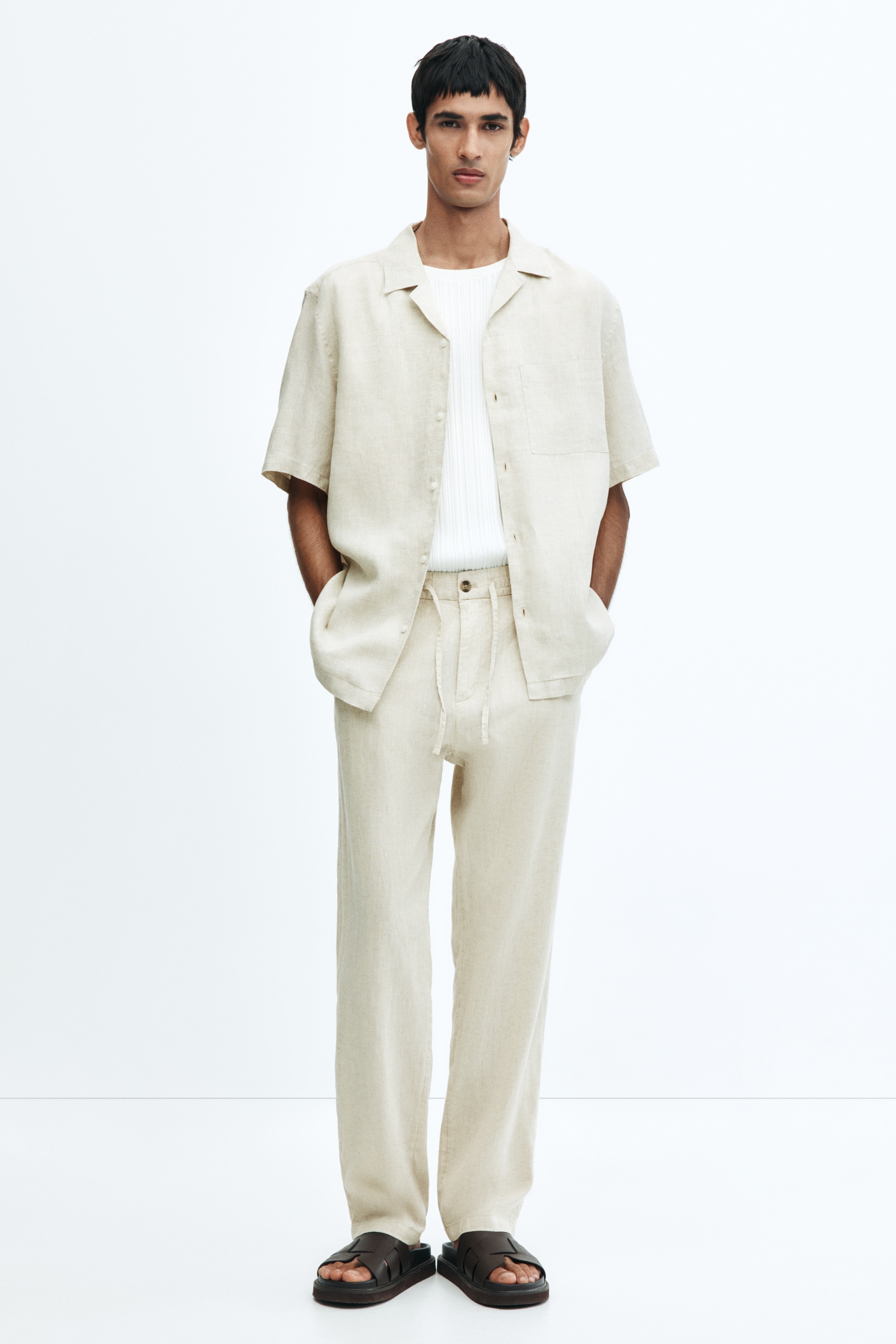 Regular-Fit Linen-Blend Pants from H&M - $44.99