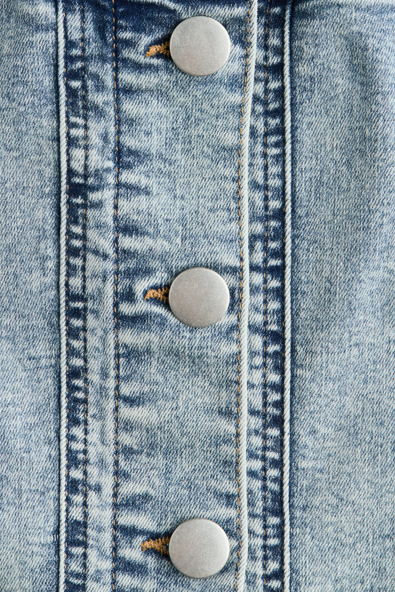 Cap-sleeved denim jacket - Light denim blue - 2