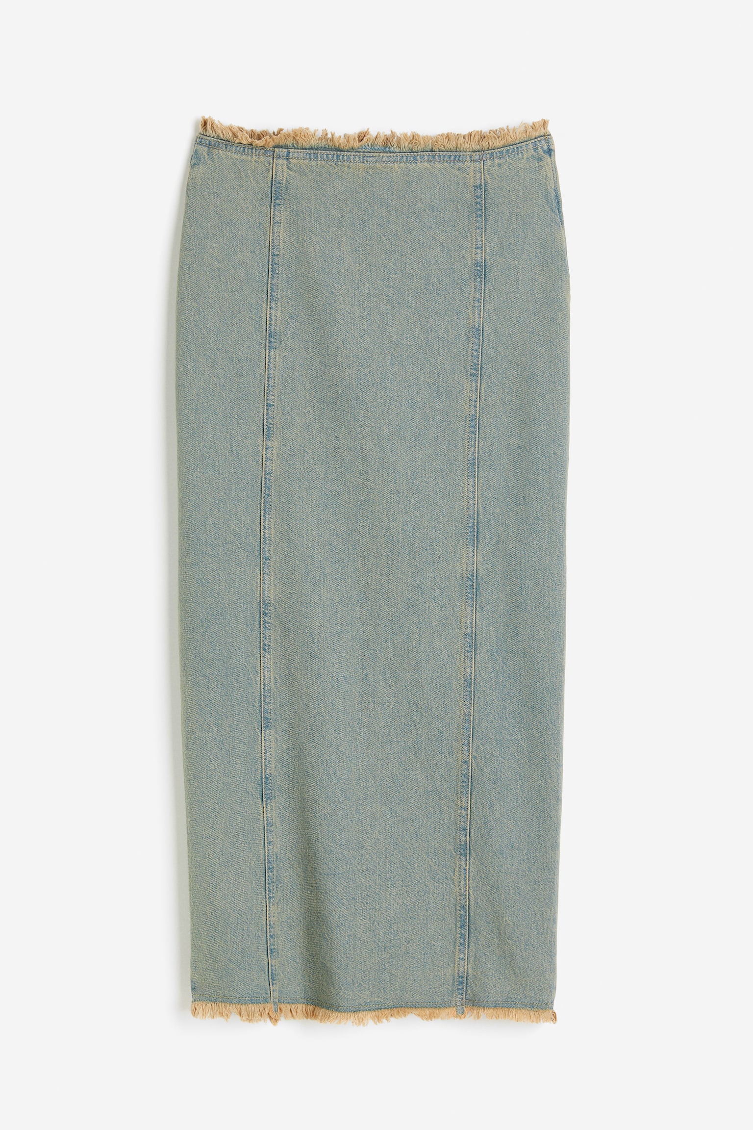 Raw Edge Denim Skirt - Light denim blue - 2