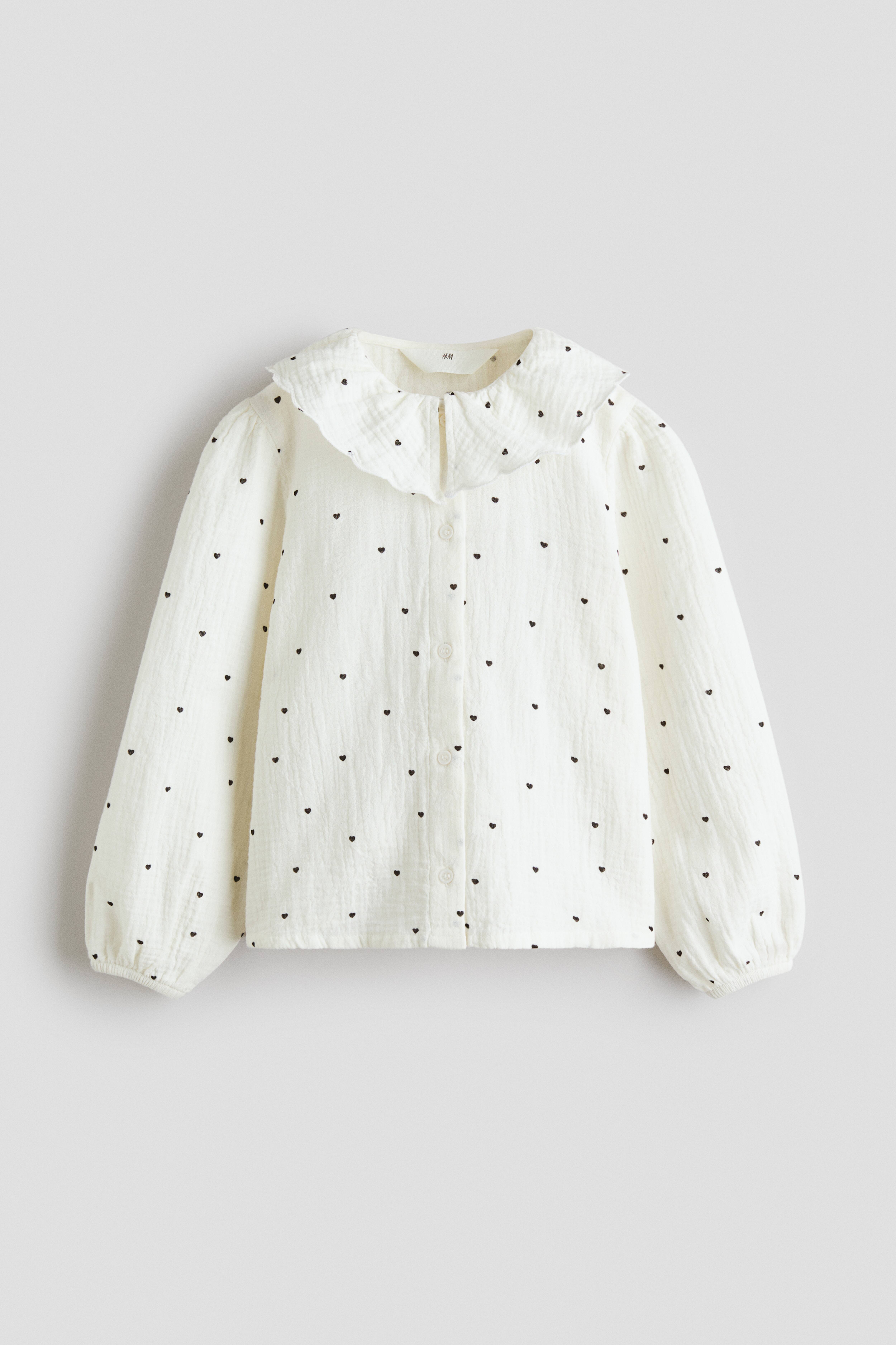 Patterned Muslin Blouse