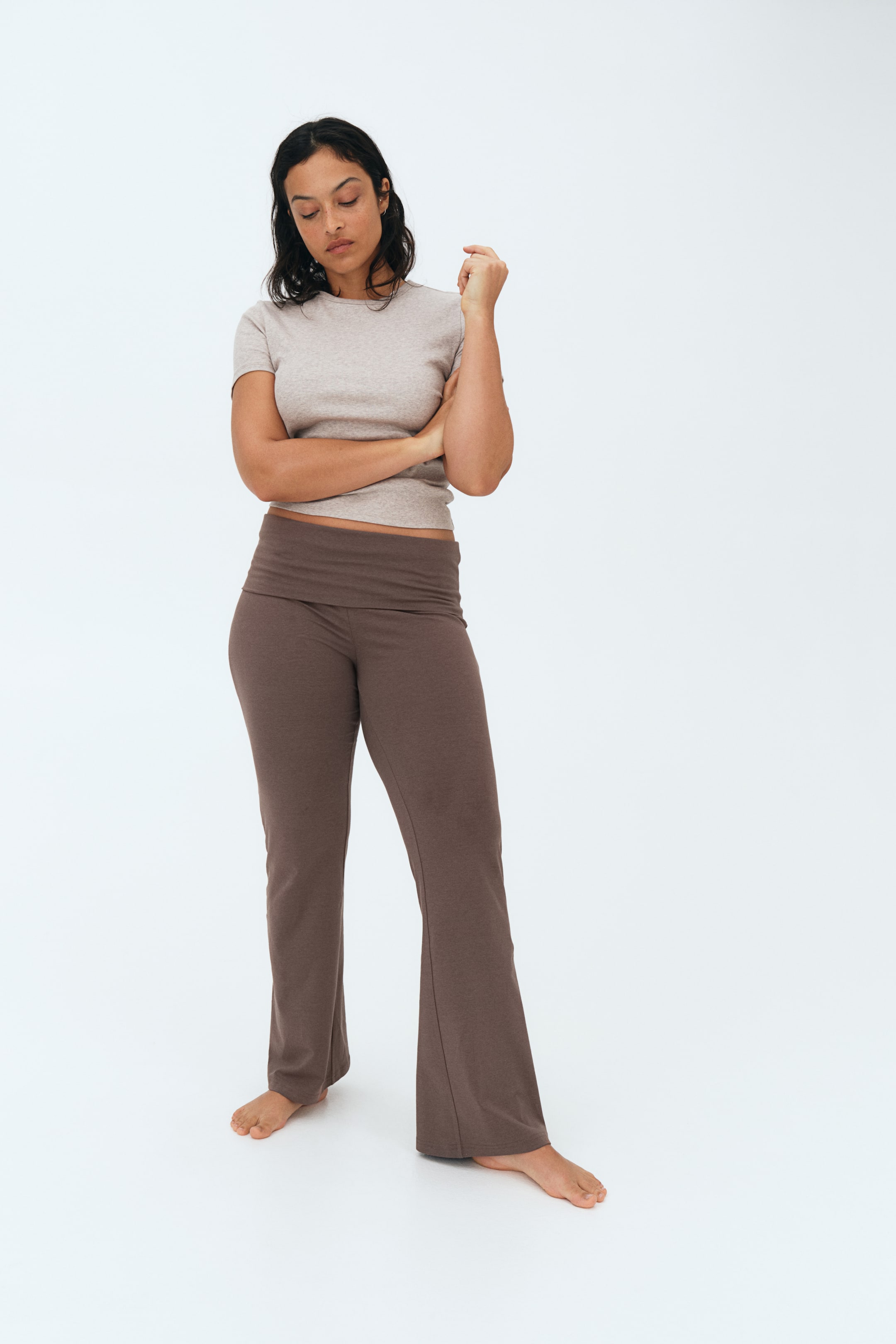 Flared Jersey Pants