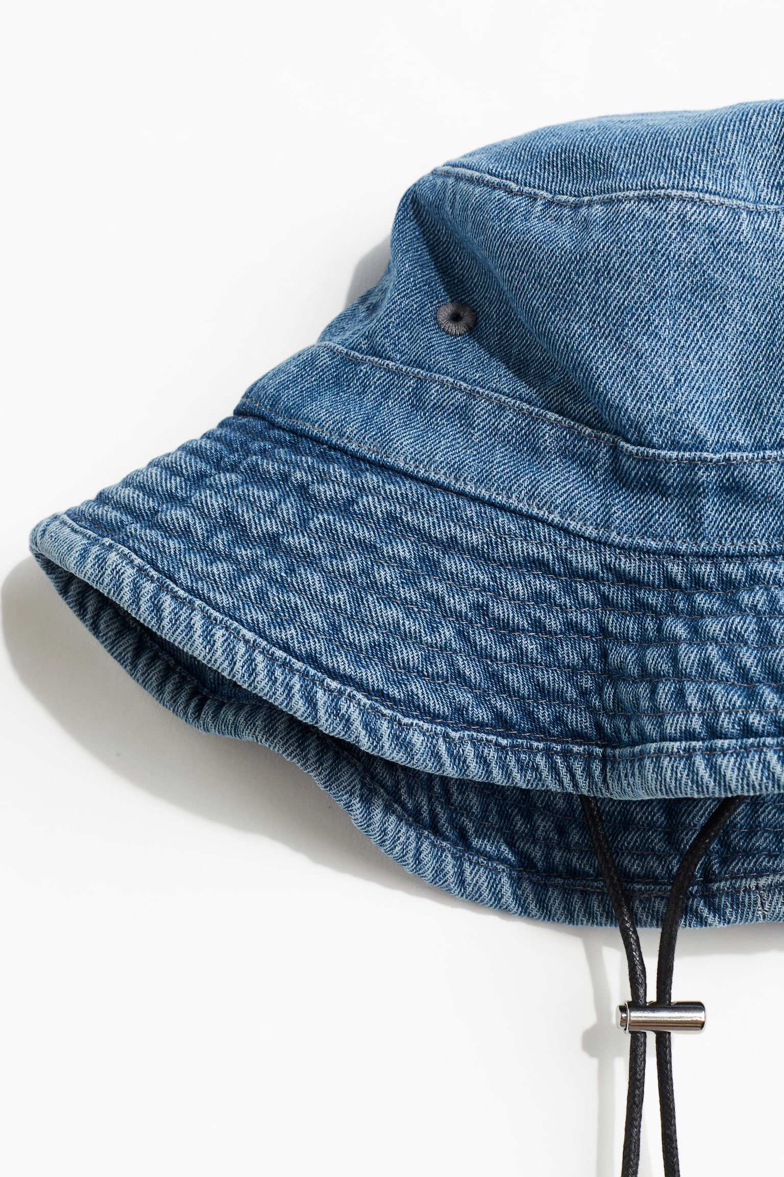 Chin-strap bucket hat - Denim blue - 2