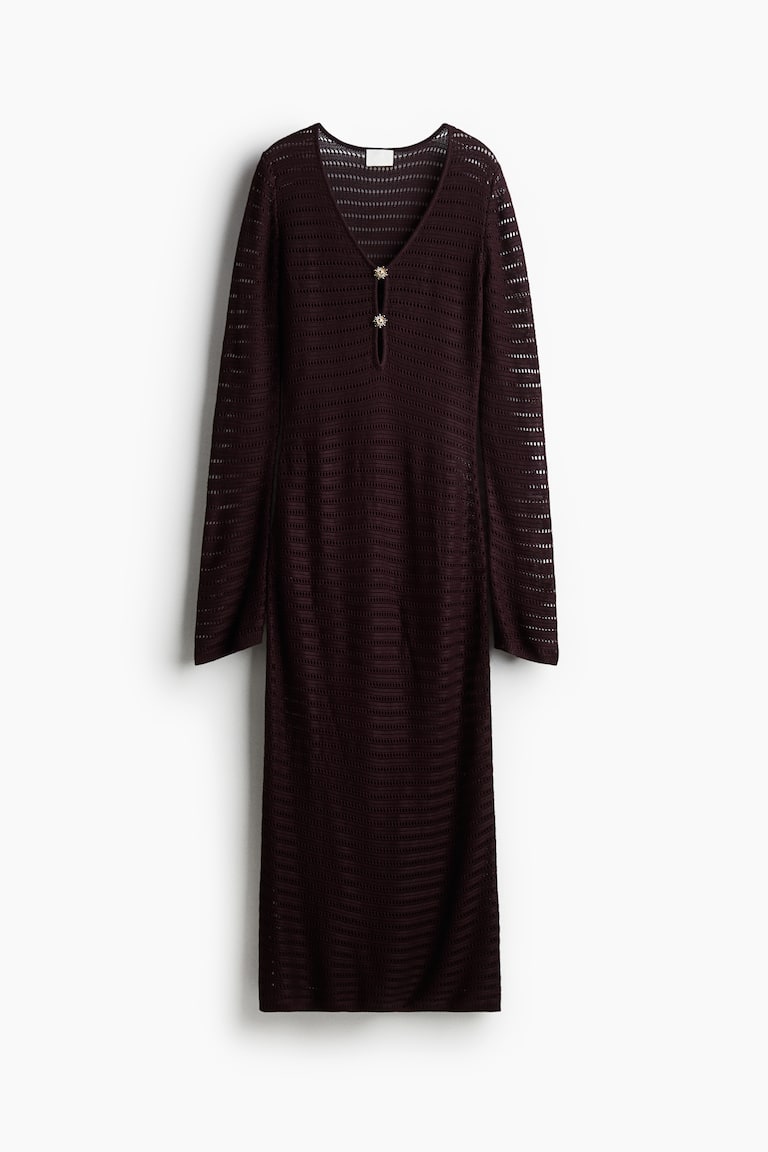 burgundy crochet dress Burgundy Crochet Top Maxi Dress with Lace Up Back