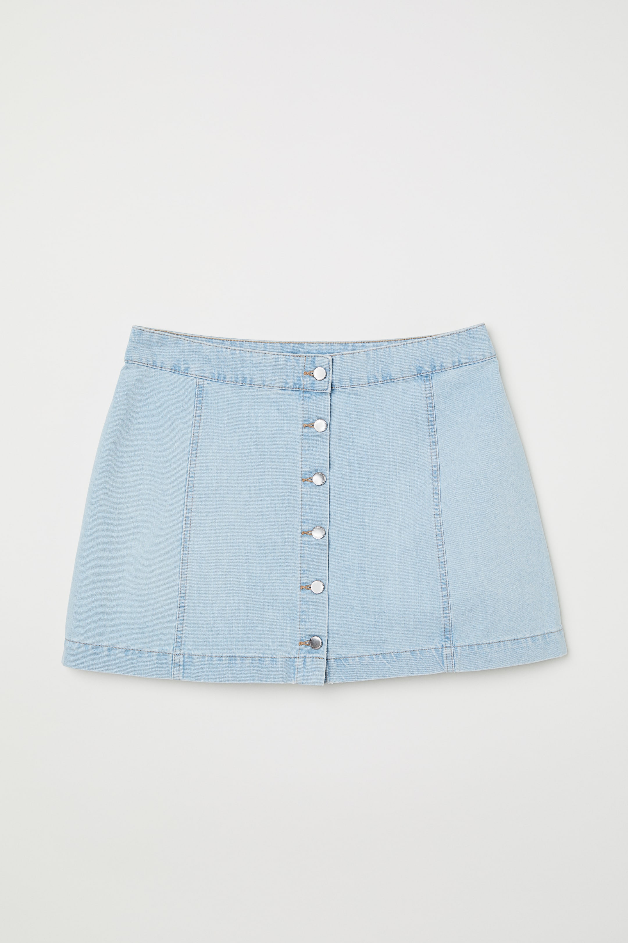 Agrandir l'image: H&M+ Jupe trapèze - Bleu denim clair - FEMME | H&M FR 1