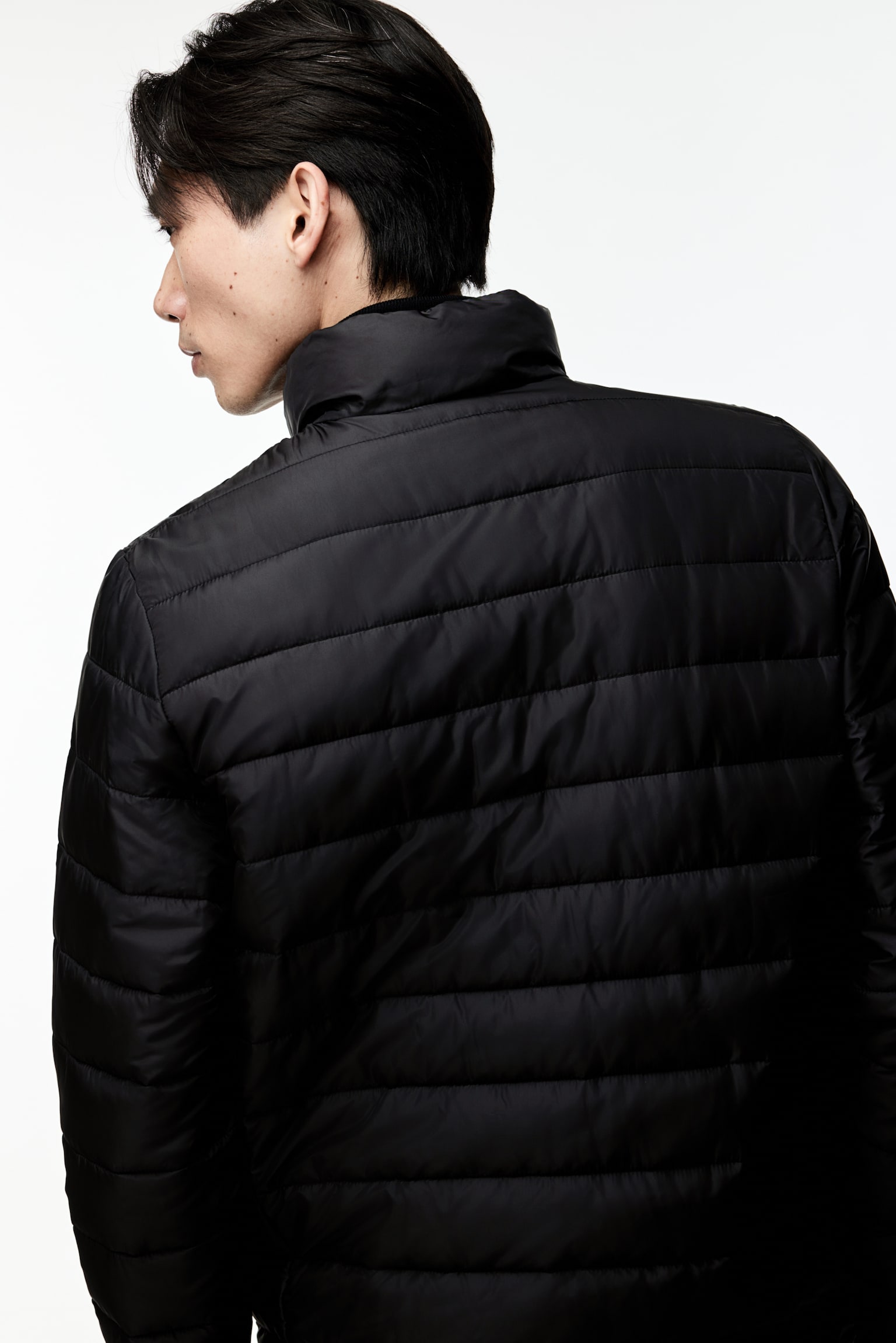 Slim Fit Lightweight puffer jacket - Black/Navy blue - 5