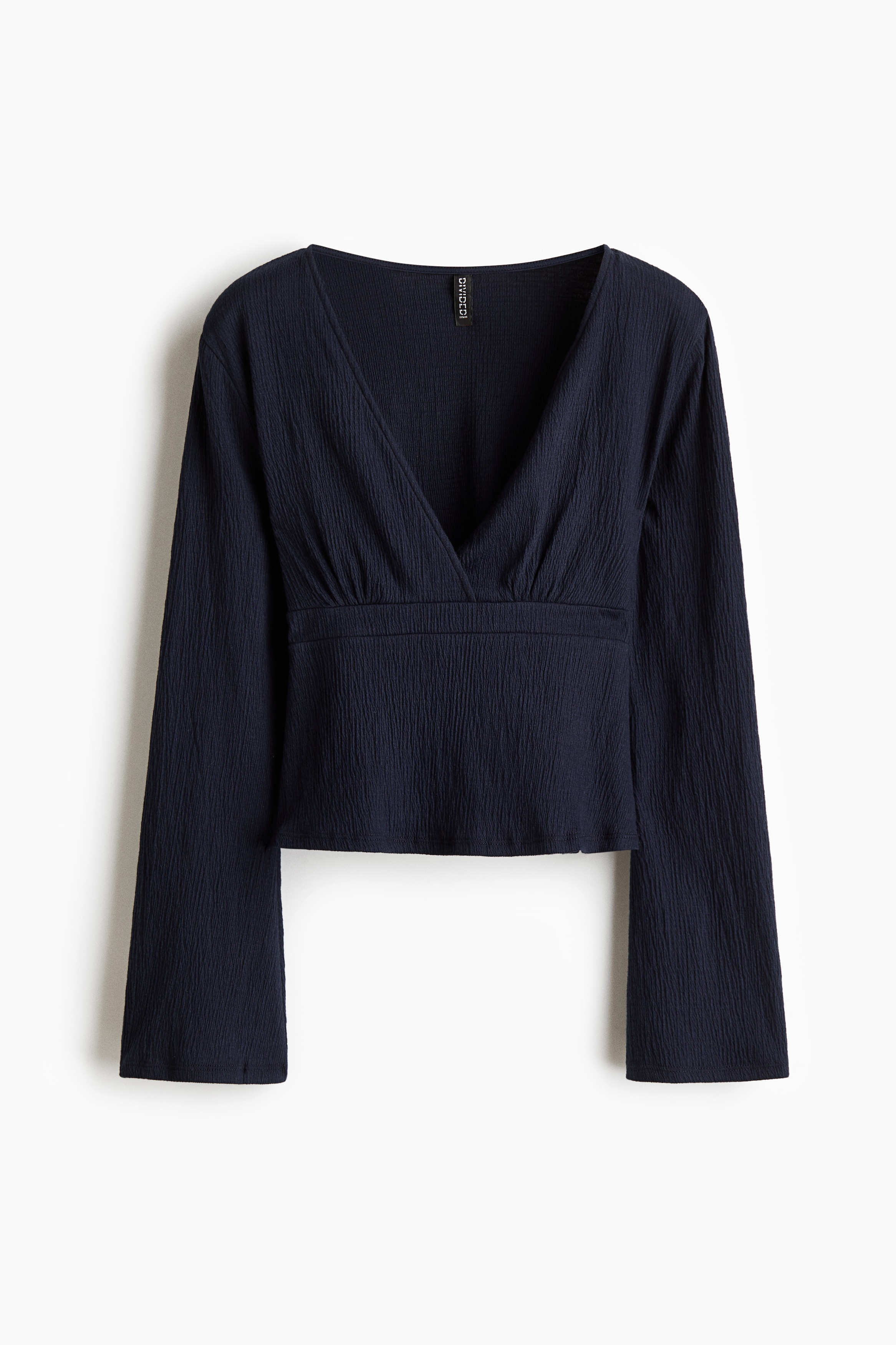 Textured-knit tie-detail top