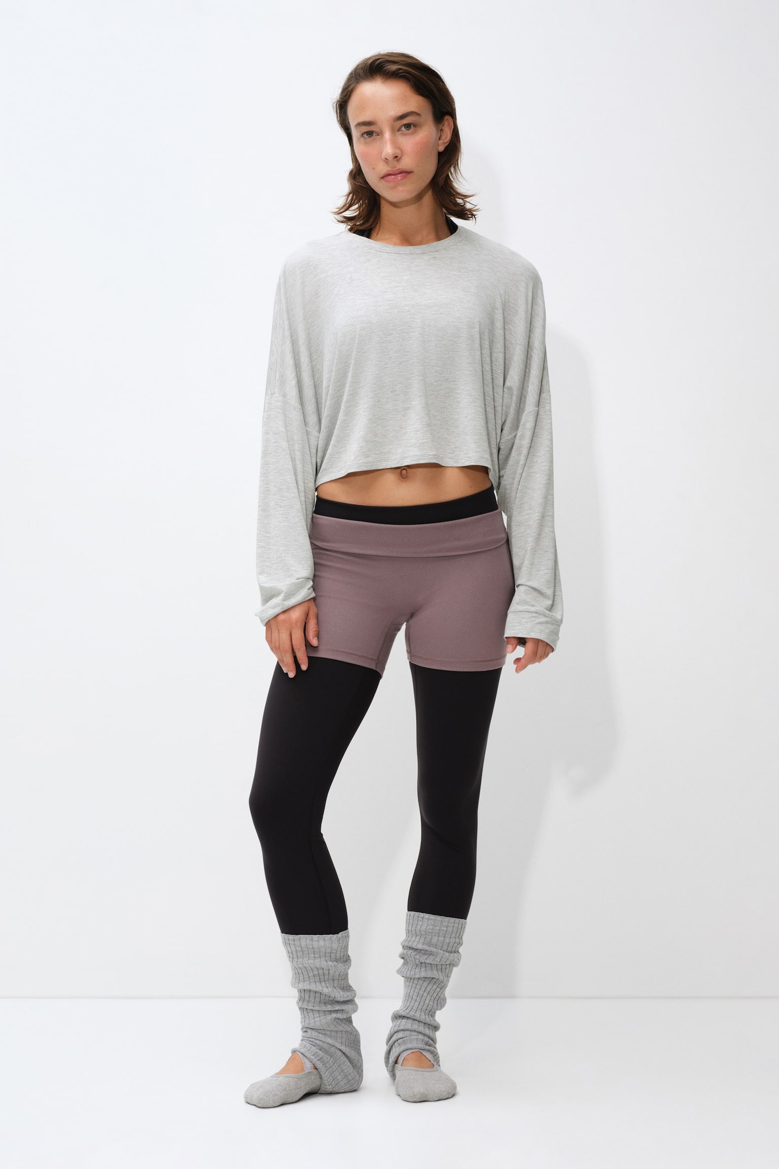 Спортивний топ Loose Fit із рукавами-кажанами - 1