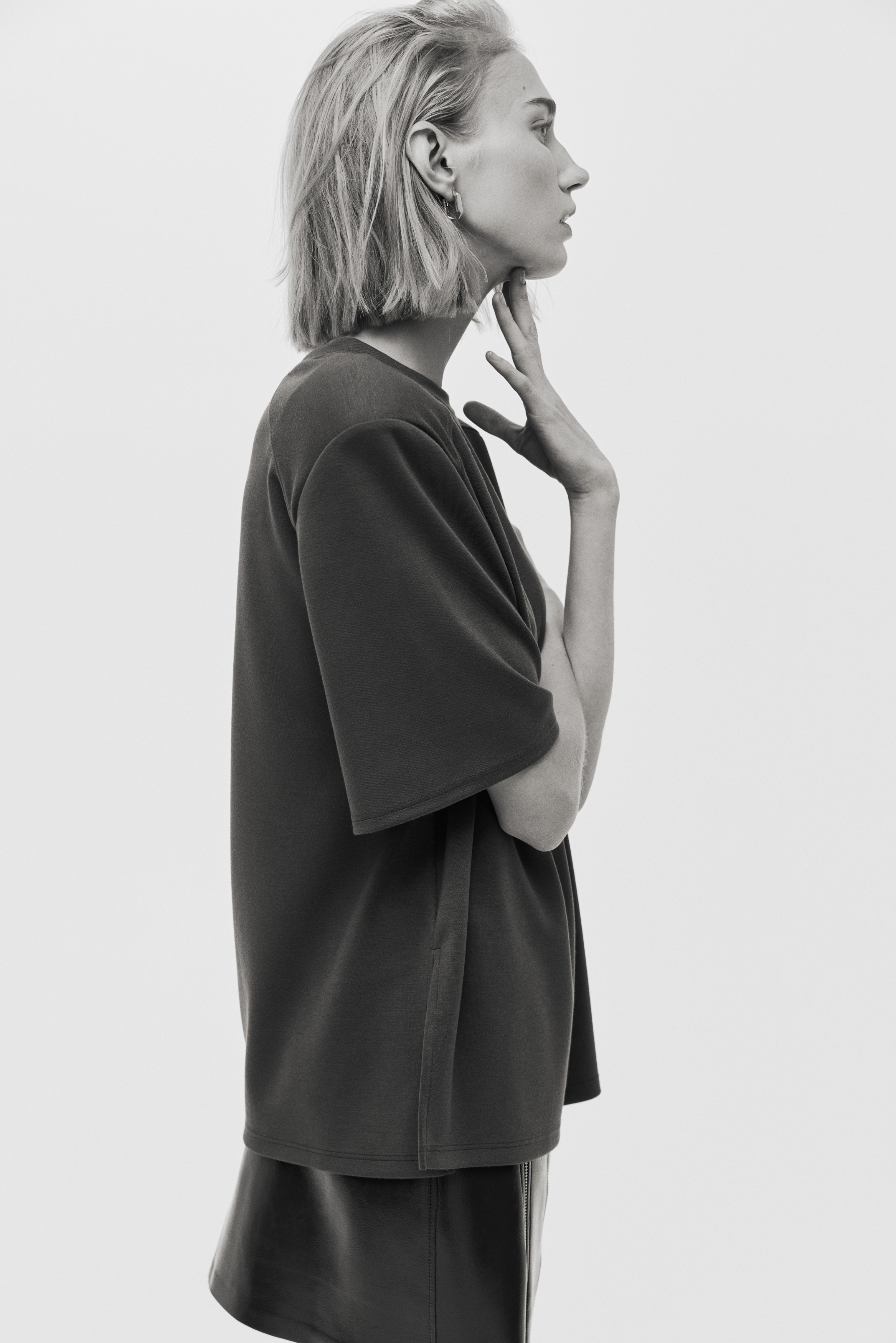 H & M - モダールブレンドトップス - グレー