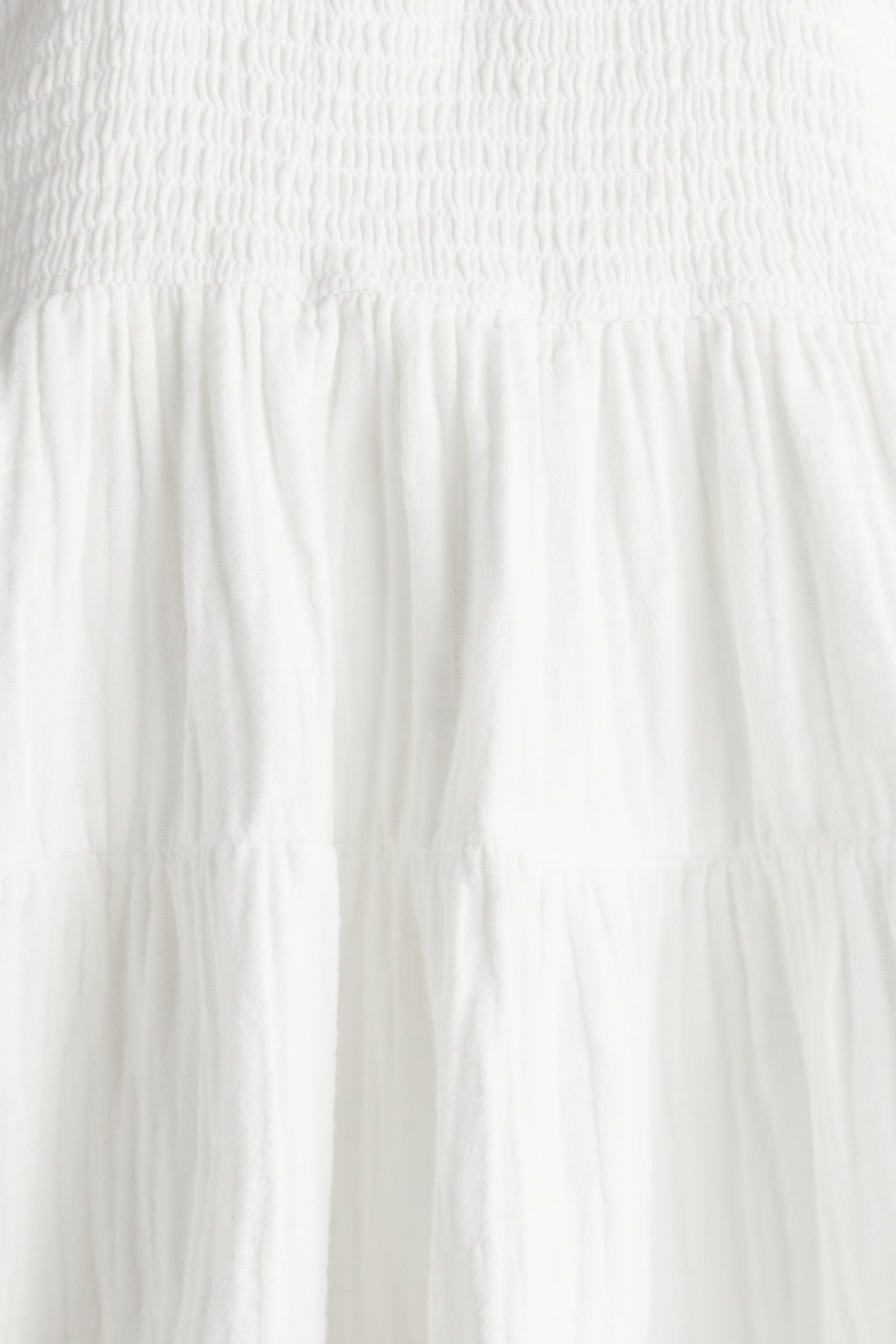 Tiered muslin dress - White - 2