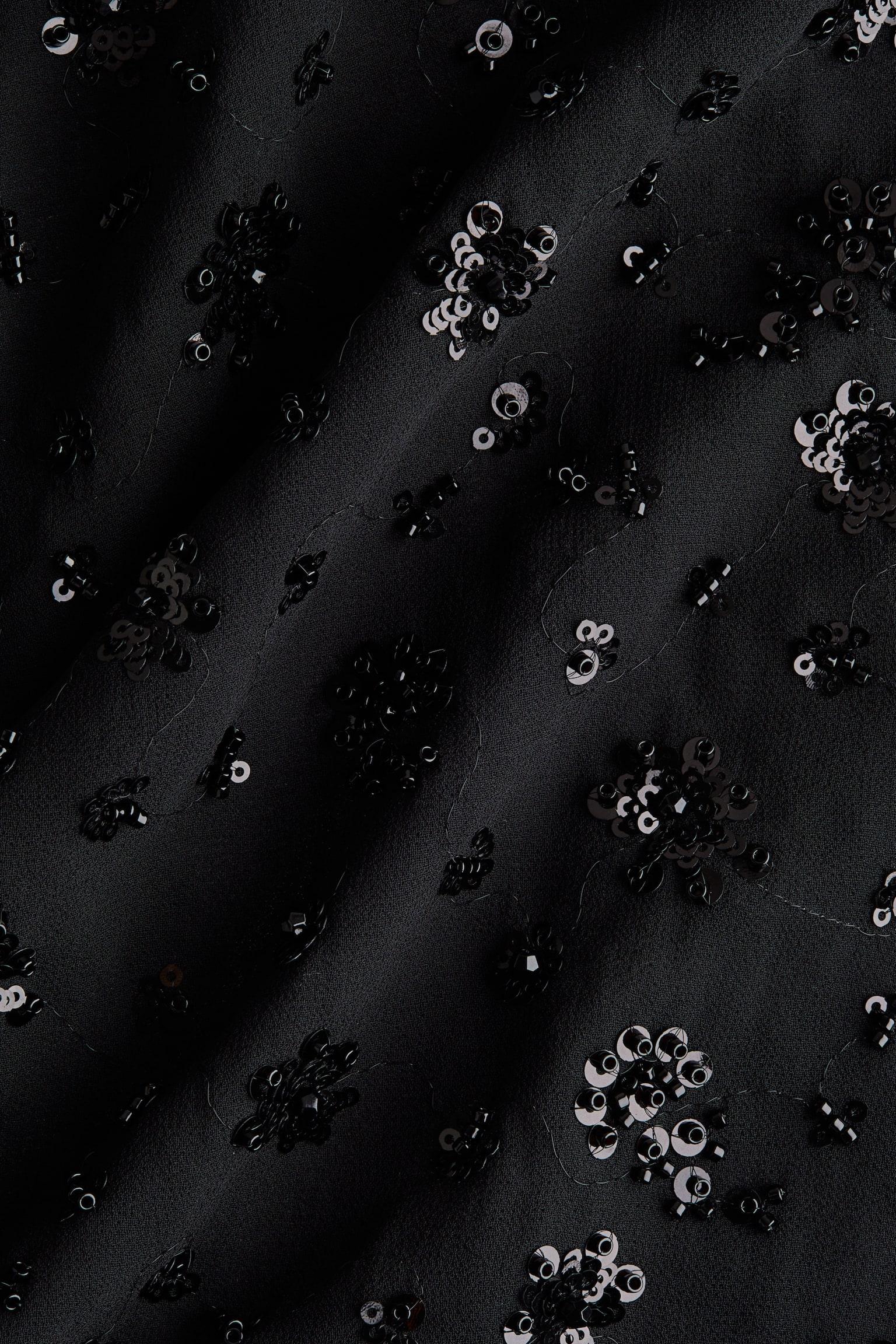 Jupe en mousseline à sequins - Noir - 5