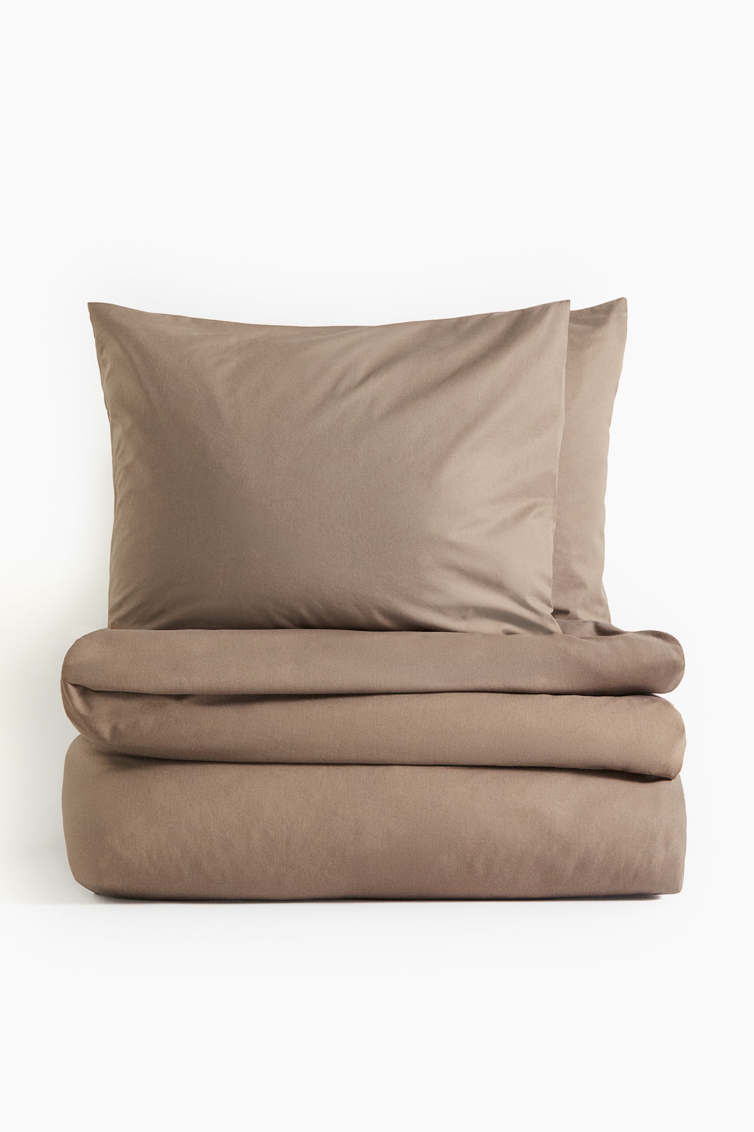 Cotton double/king duvet cover set - Mole/Dark brown/Dark green/Dusty pink/Light beige/Dusty blue/White/Khaki green/Orange/Grey/Light khaki green/Brown/Greige/Light pink/Olive green/Light yellow/Dark dusty pink - 1