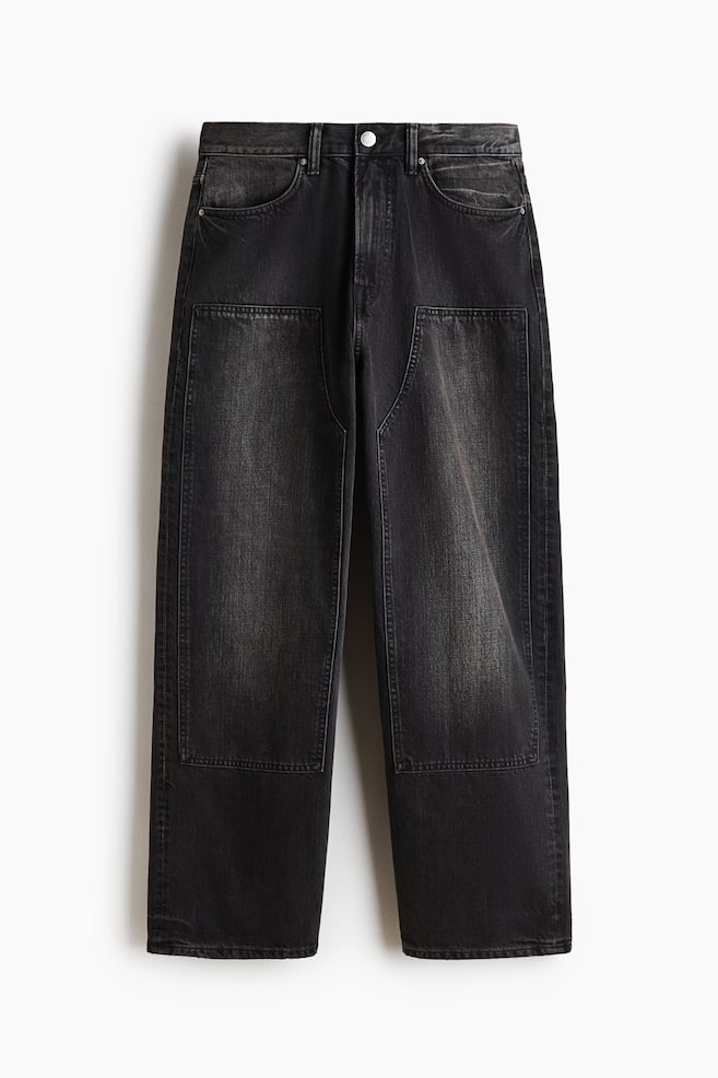 Baggy Carpenter Jeans - Denim black/Dark brown - 1