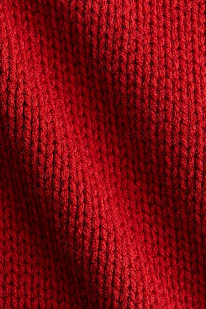 Raglan-sleeved jumper - Red/Beige marl/Cream - 3