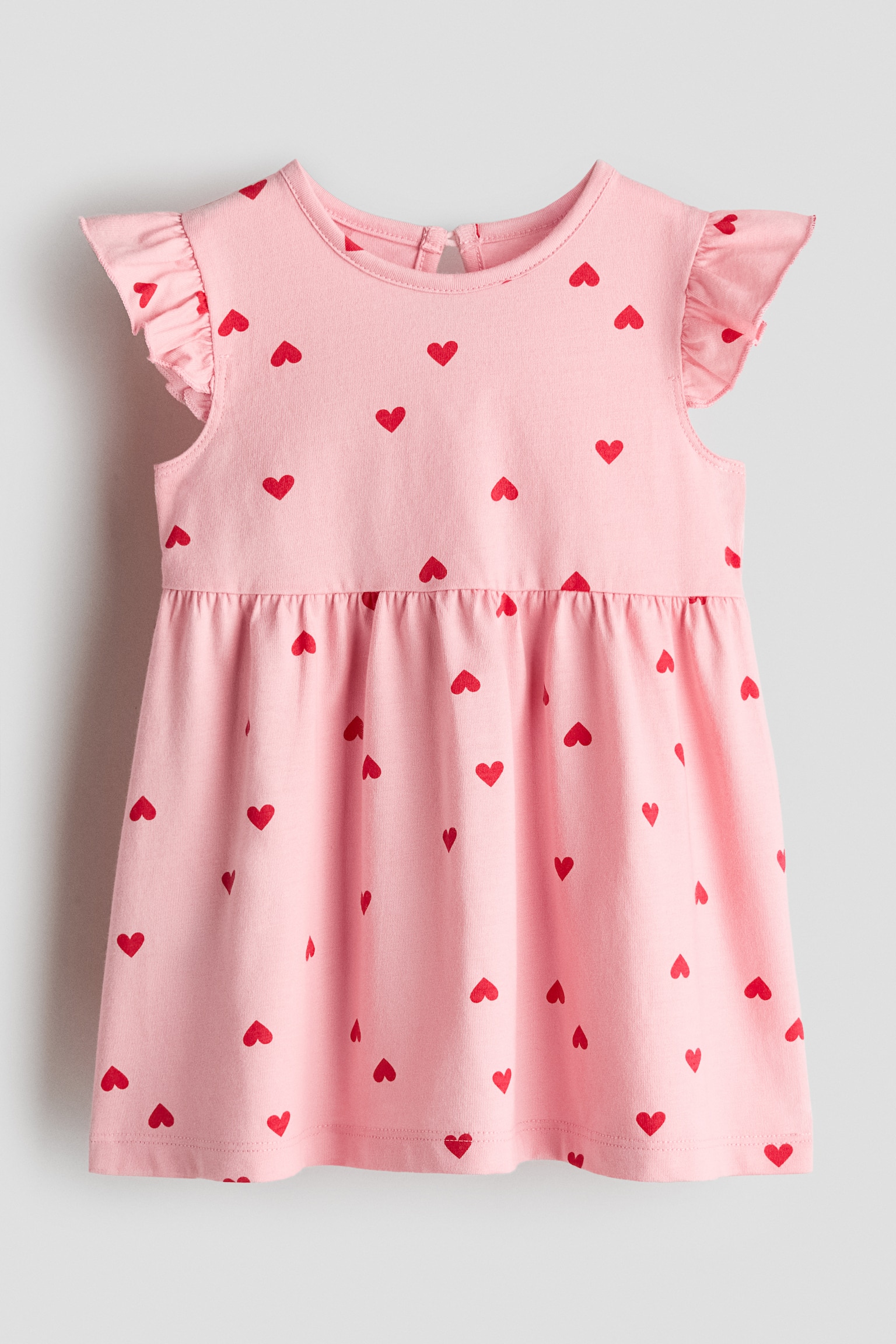 Robe en coton - Rose clair/cœurs