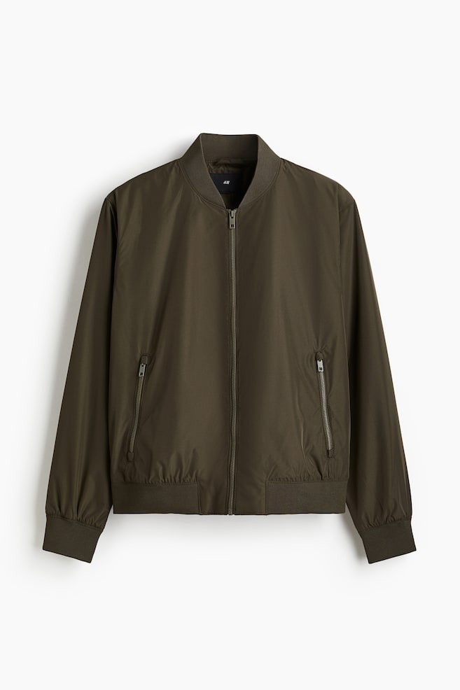Cazadora bomber ligera - Verde caqui oscuro/Negro - 1