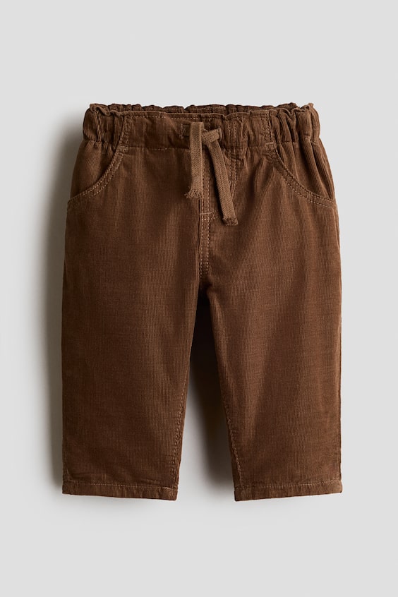 Детские брюки H&M Lined Corduroy, цвет: Коричневый