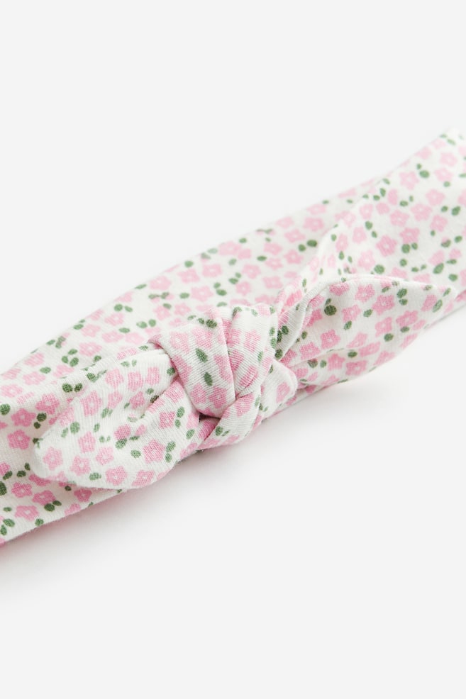 3-piece cotton set - Pink/Floral/Light green/Floral/White/Beige checked/Blue/Floral - 2