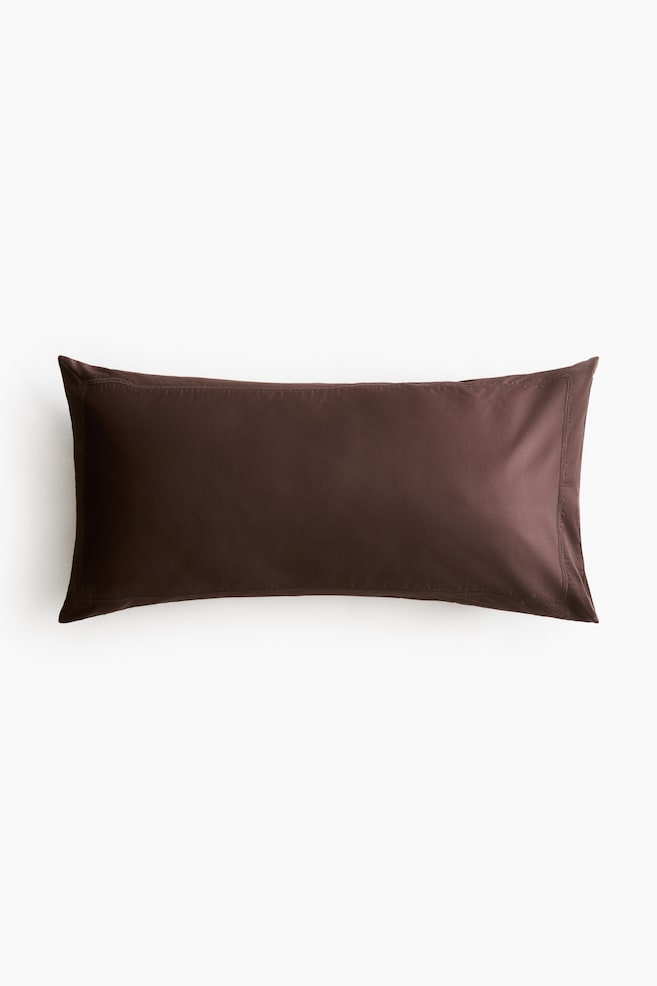 Cotton Satin Pillowcase - Dark brown/Light beige/White/Taupe - 1