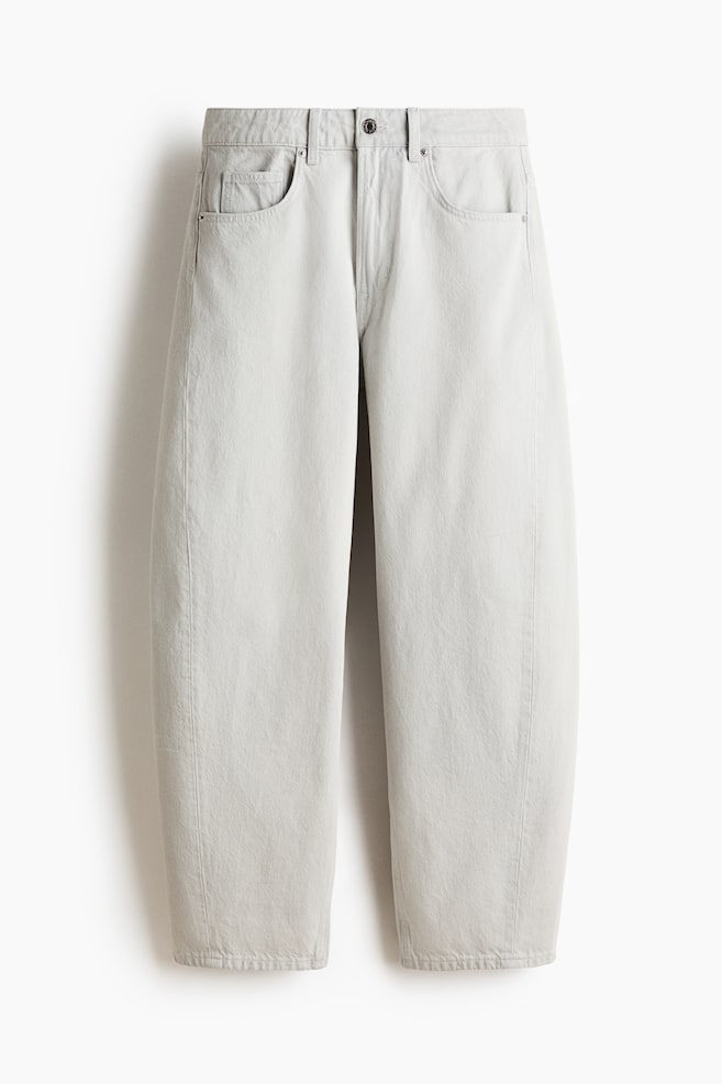Barrel Regular Waist Ankle Jeans - Helles Denimgrau/Denimblau/Helles Denimblau/Weiß - 1