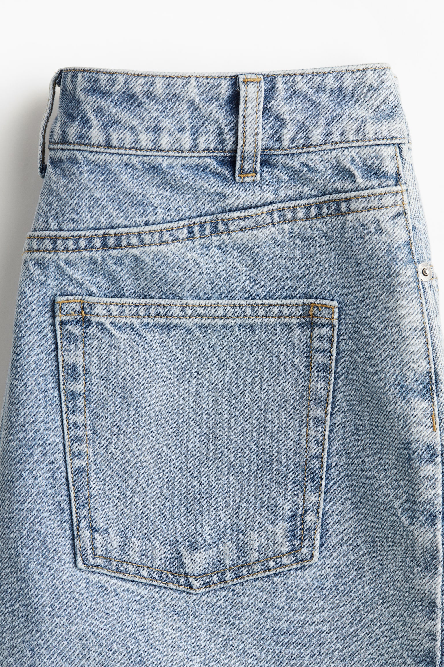 Knee-length denim skirt - Light denim blue - 8