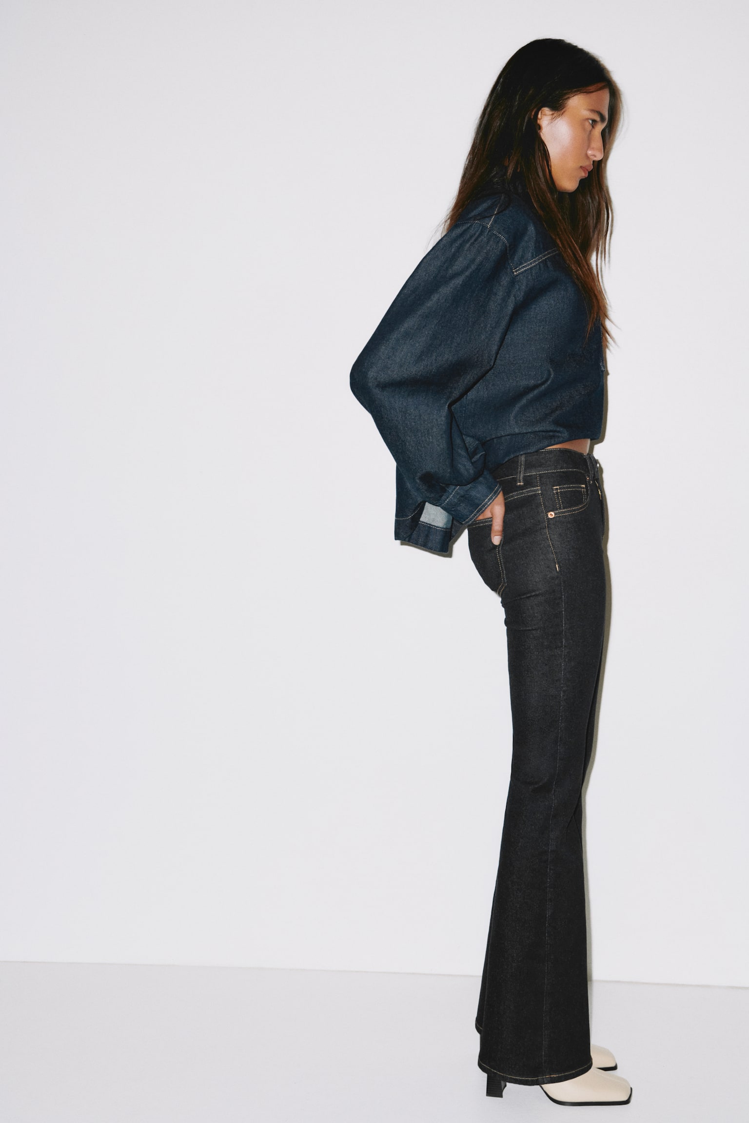 Flared Low Jeans - Nero denim/Blu denim/Nero/washed out/Grigio scuro/leopardato/Grigio denim/Blu denim/Blu denim scuro/Blu denim chiaro/Blu denim chiaro/Blu denim chiaro/Blu denim chiaro/Grigio/Grigio chiaro - 6