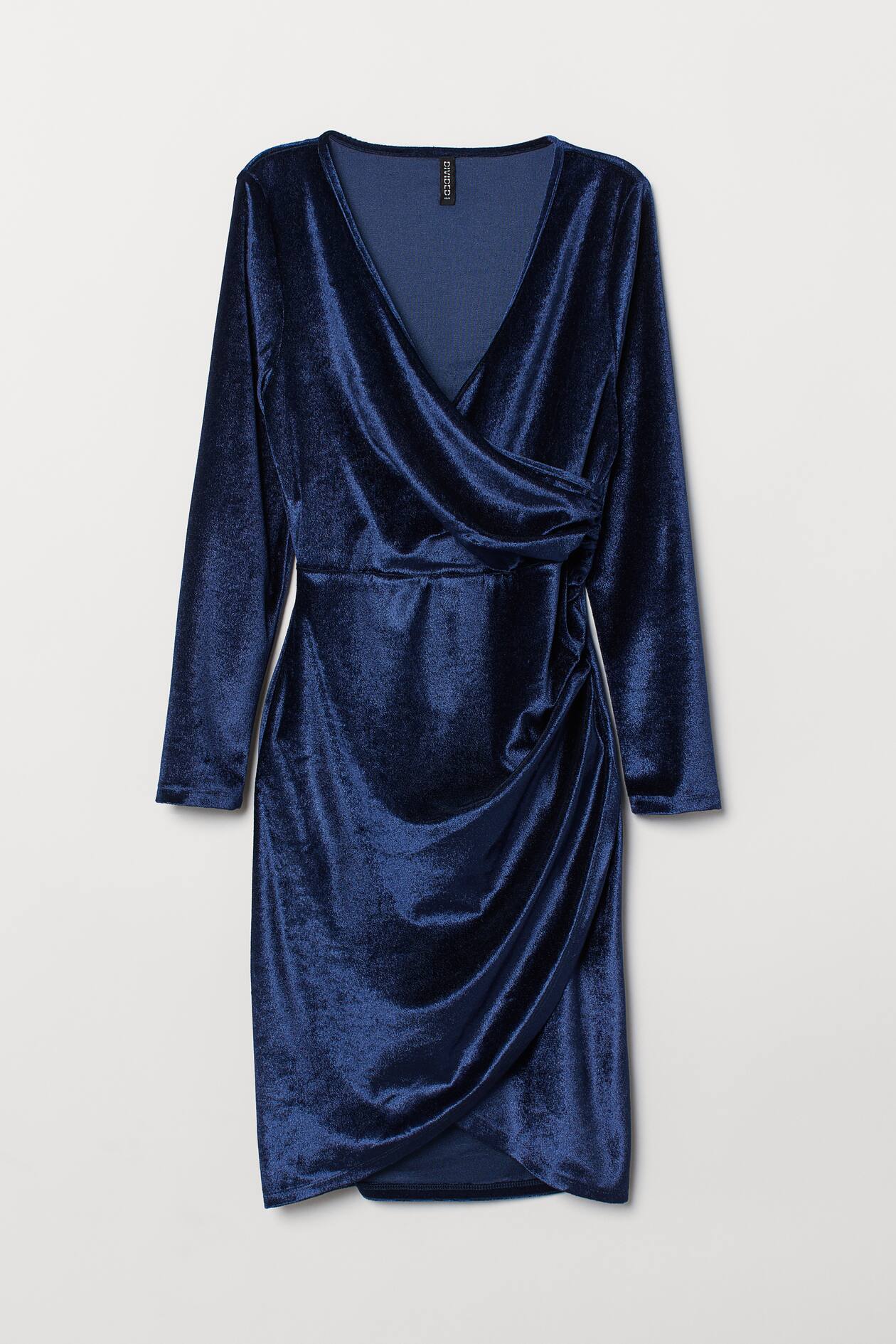 h&m blue velvet dress H&M Blue Velvet Dress 2-4Y 3T
