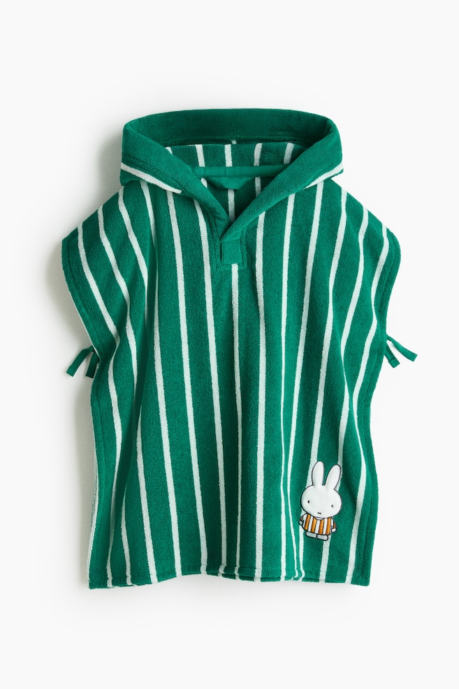 Appliquéd baby towel cape - Green/Miffy/Blue/Miffy/Yellow/Miffy/Orange/Miffy - 1