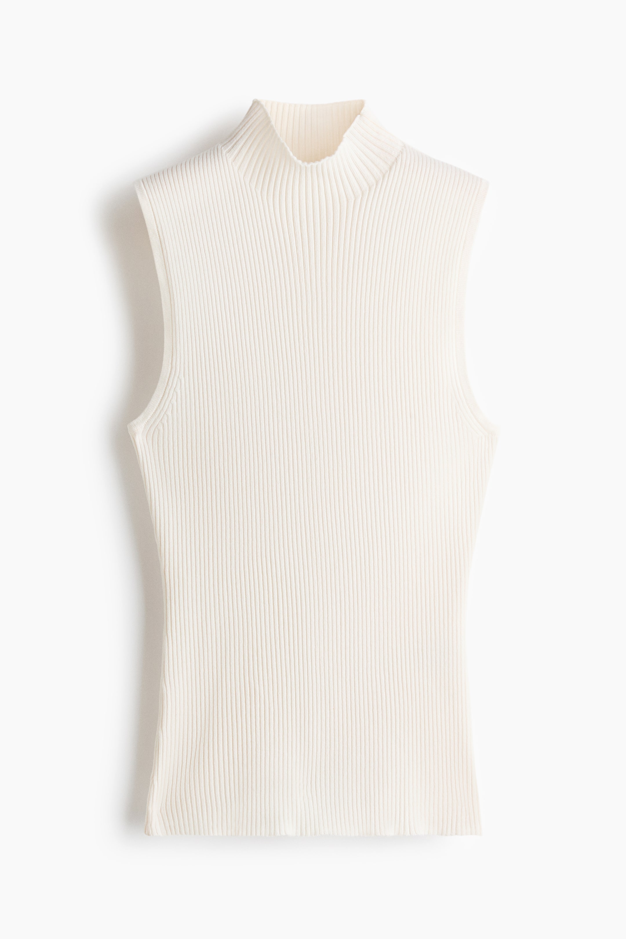 Ampliar la imagen: Rib-knit turtleneck top - Crema - Ladies | H&M MX 4