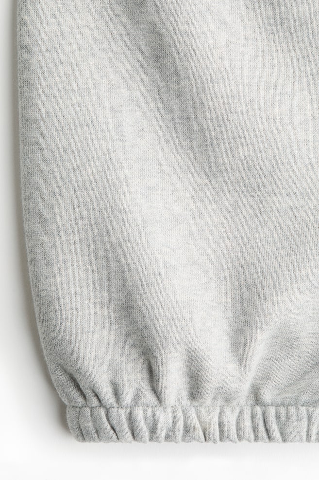 Joggers em algodão-Cinzento claro mesclado - 4