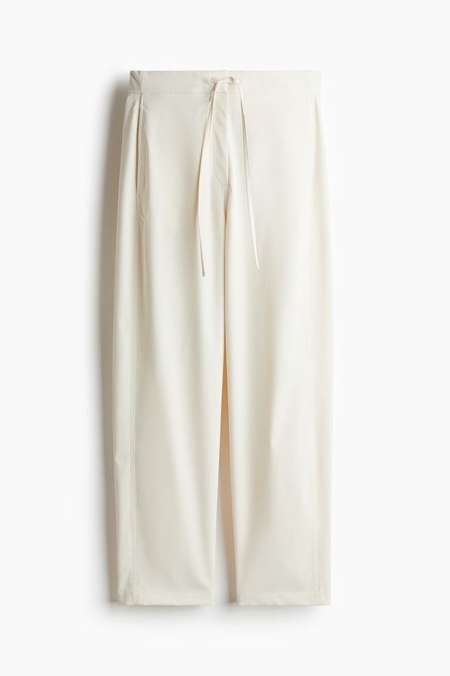 Pantalon 7/8 à jambes en tonneau - Crème - 1