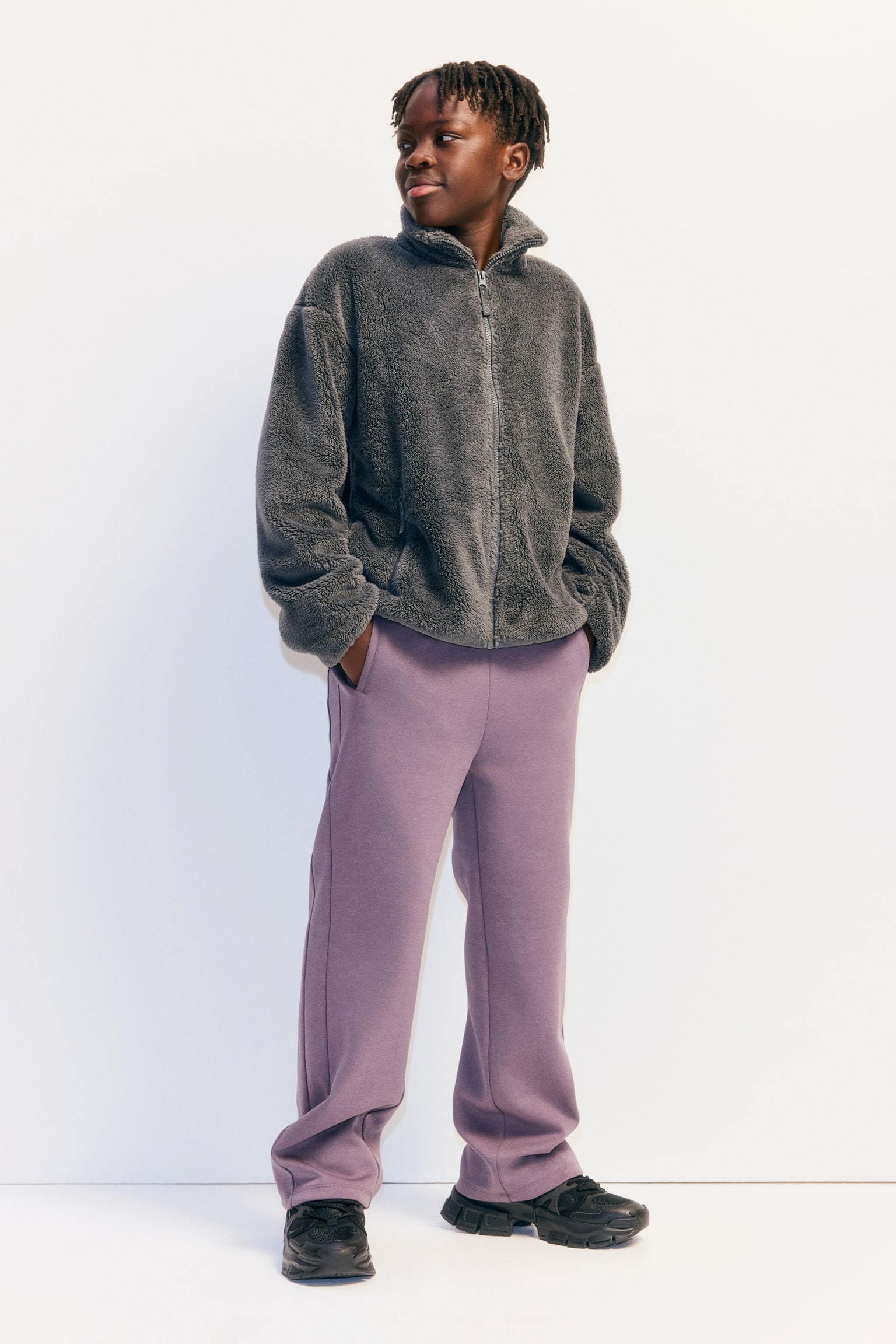 Joggers deportivos con DryMove™ - Morado/Beige oscuro - 6