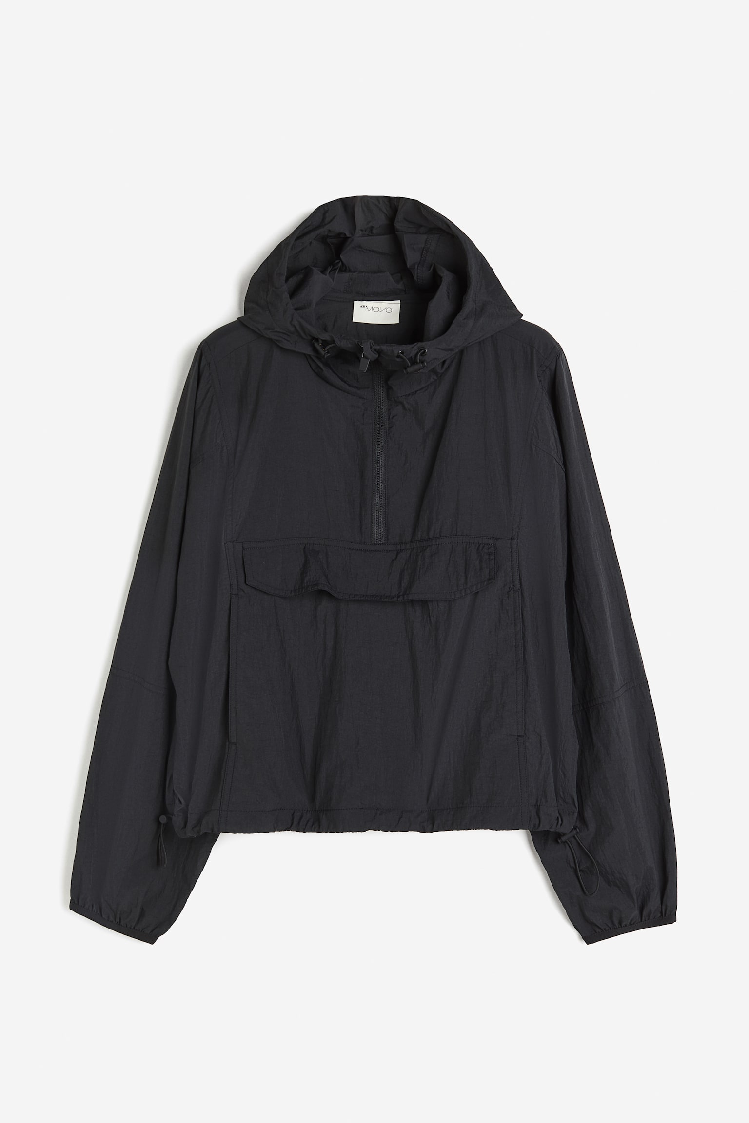 Water Repellent Windbreaker - Black - 1