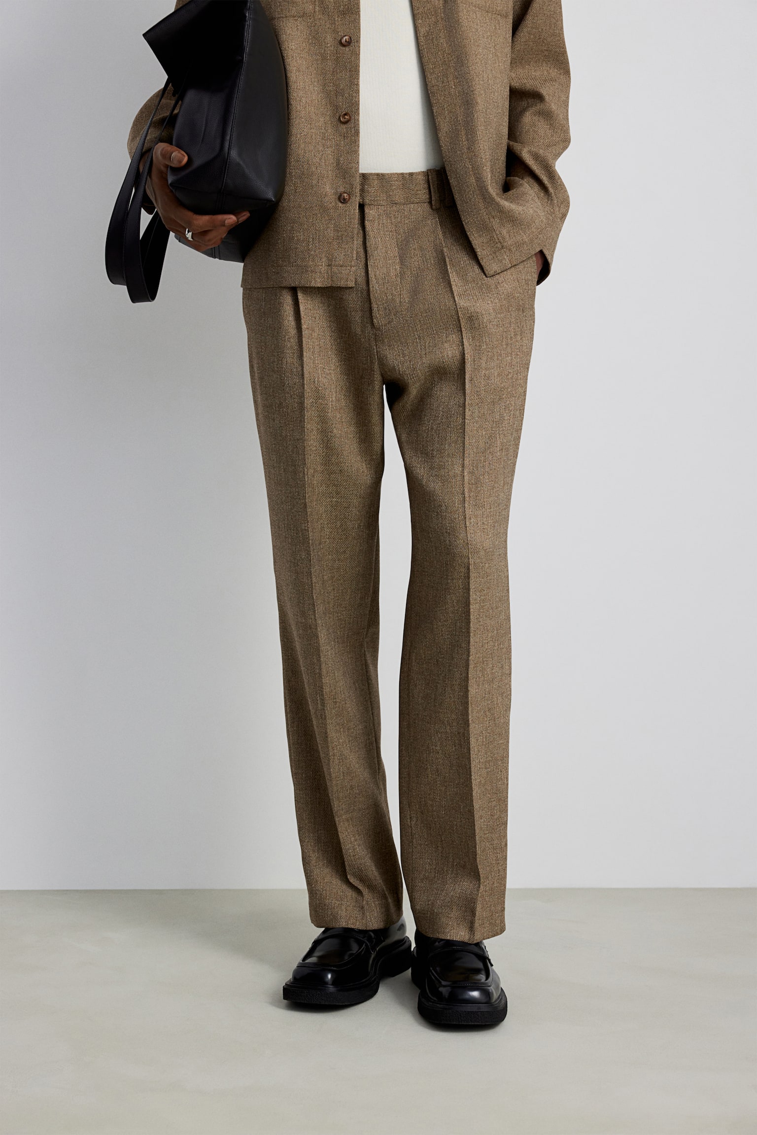 Loose Fit Tailored trousers - Brown - 3