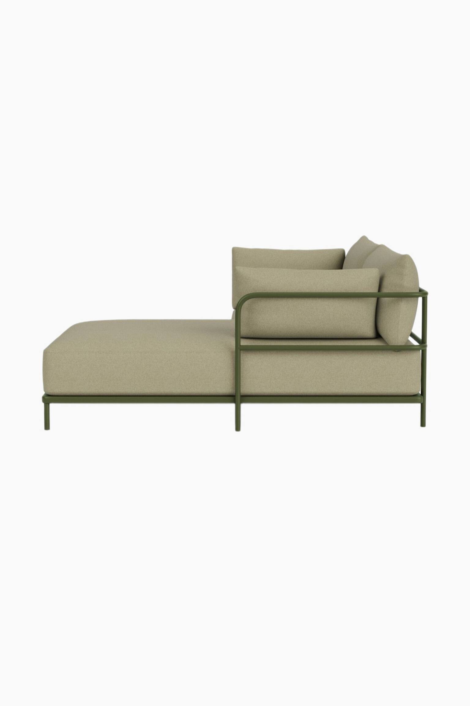 Vincent Trädgårdssoffa 3-sits Schäslong Höger-Clary Sage Green - 4