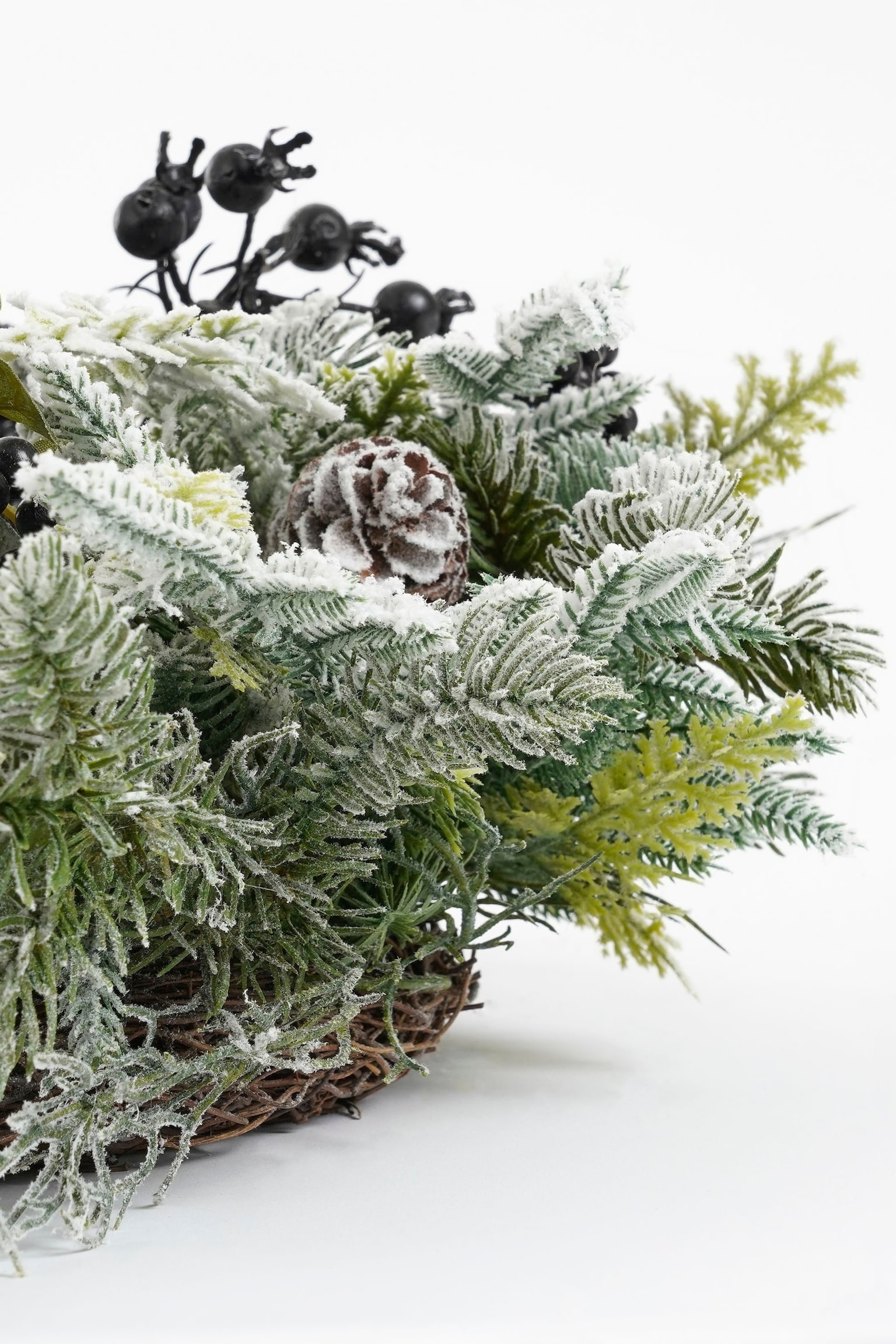 Wieniec Świąteczny Z Ozdobami - Czerwony - 1