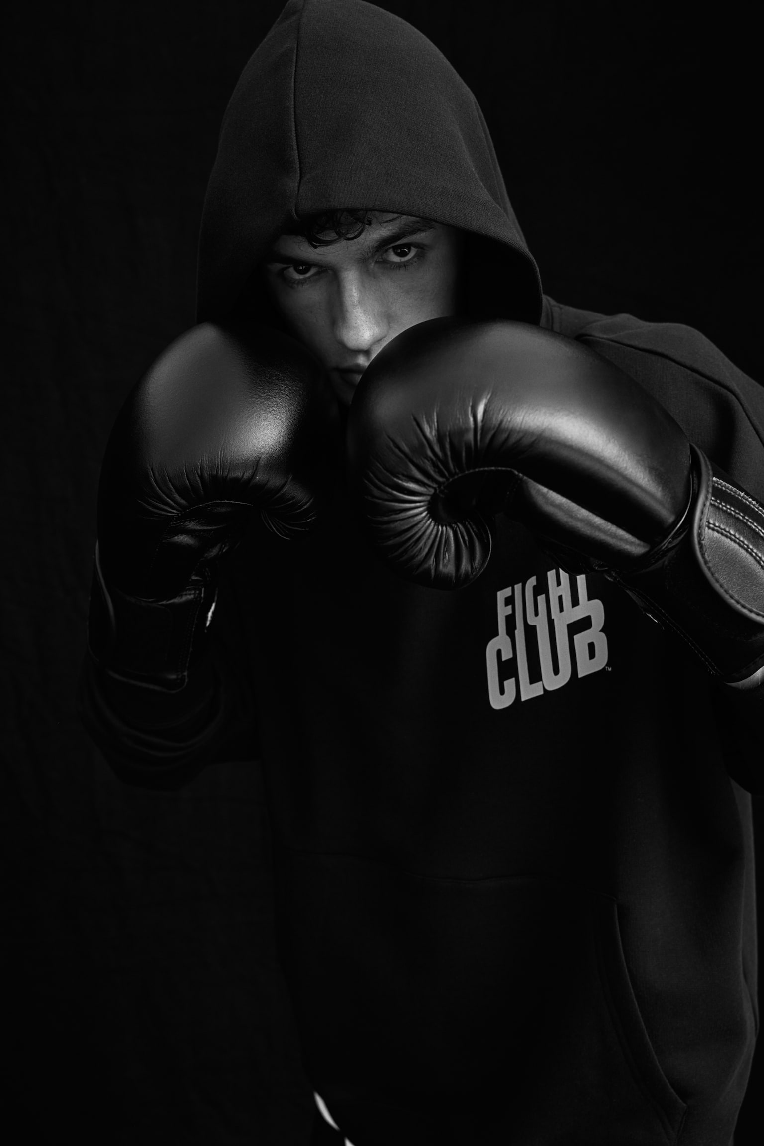 Loose Fit Sports hoodie - Black/Fight Club - 5