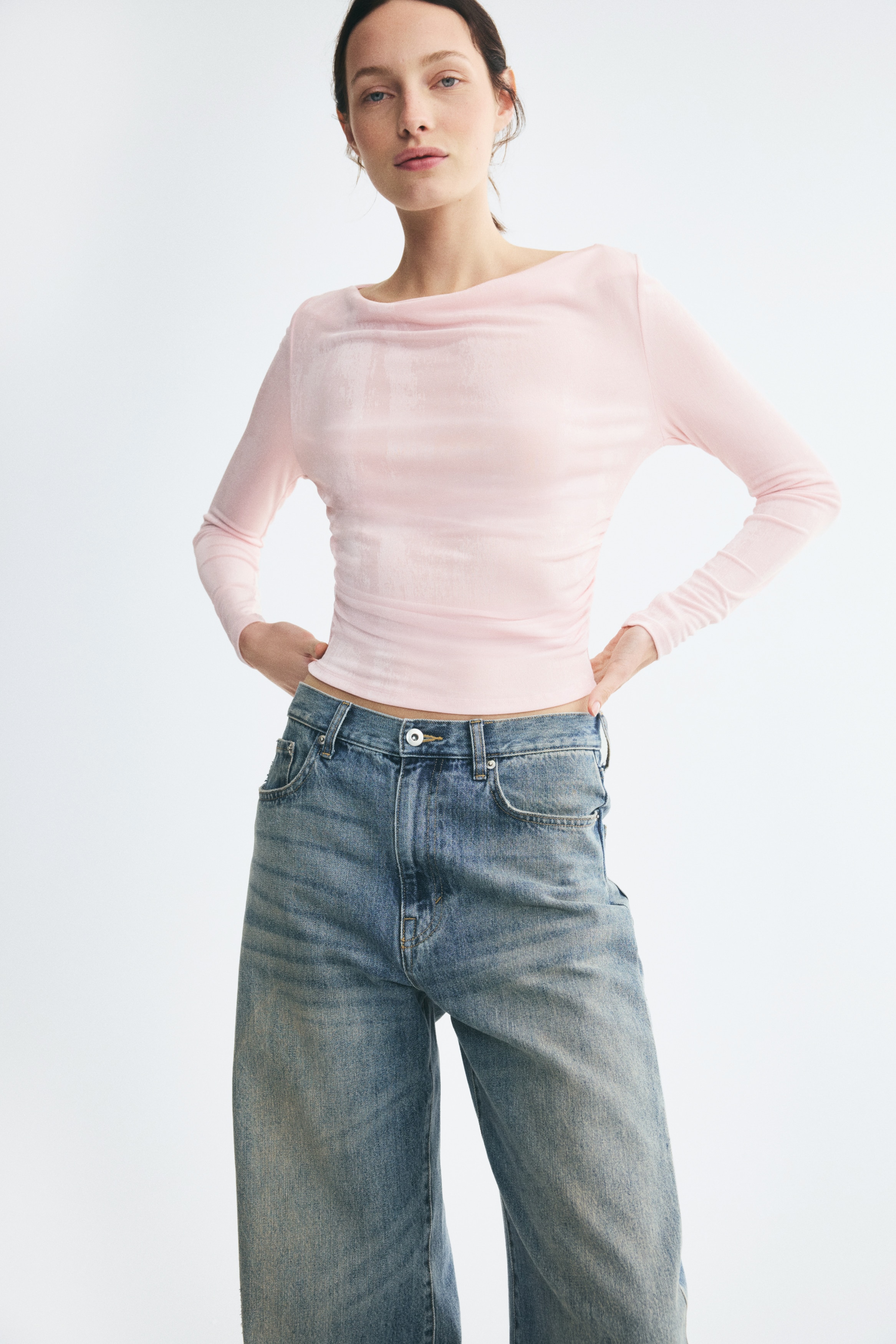 Draped Jersey Top