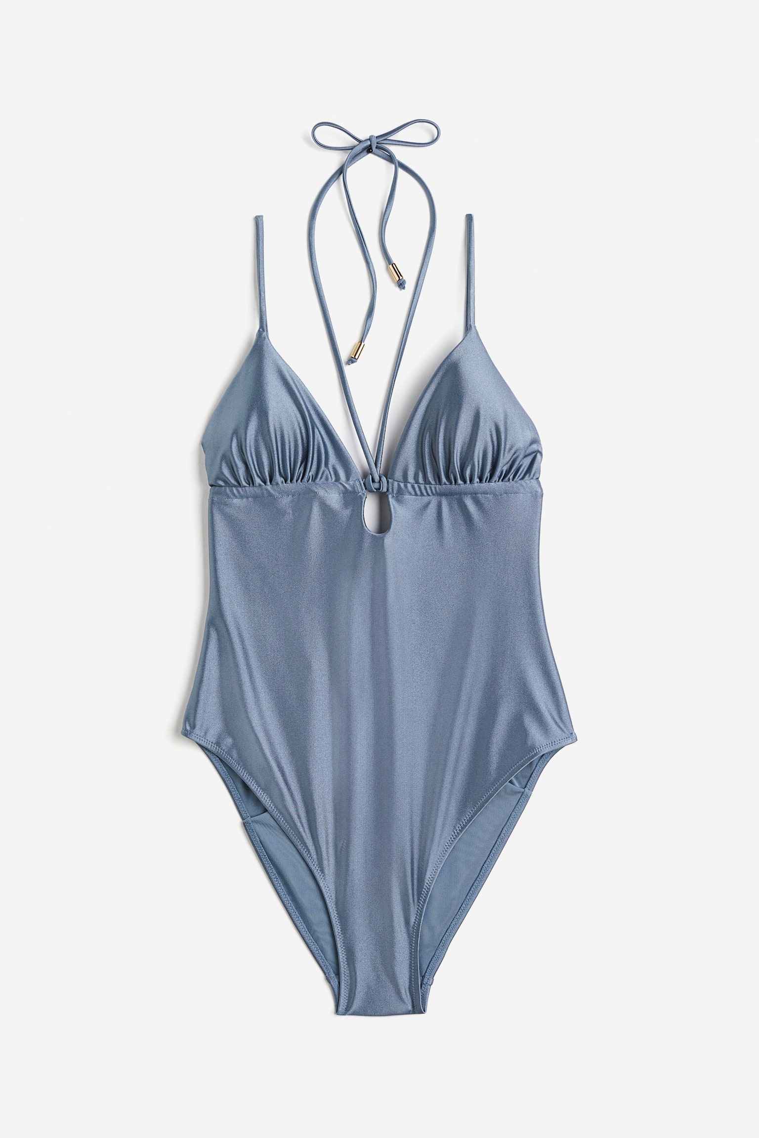 Padded-cup swimsuit - Pigeon blue - 2