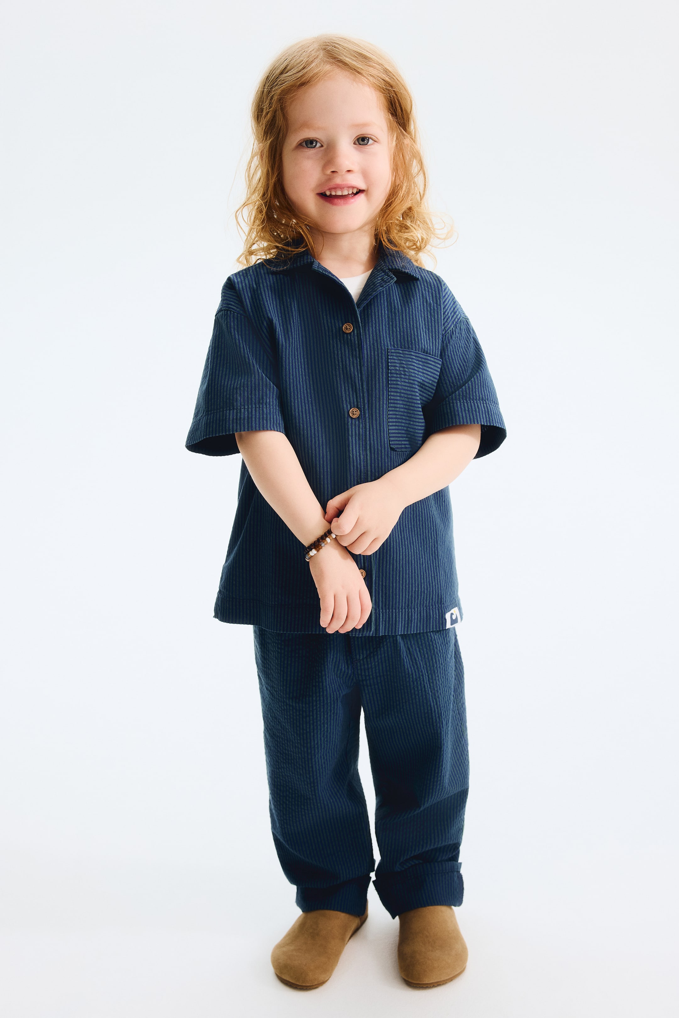 Детские рубашки H&M Seersucker Resort Shirt — фото 4