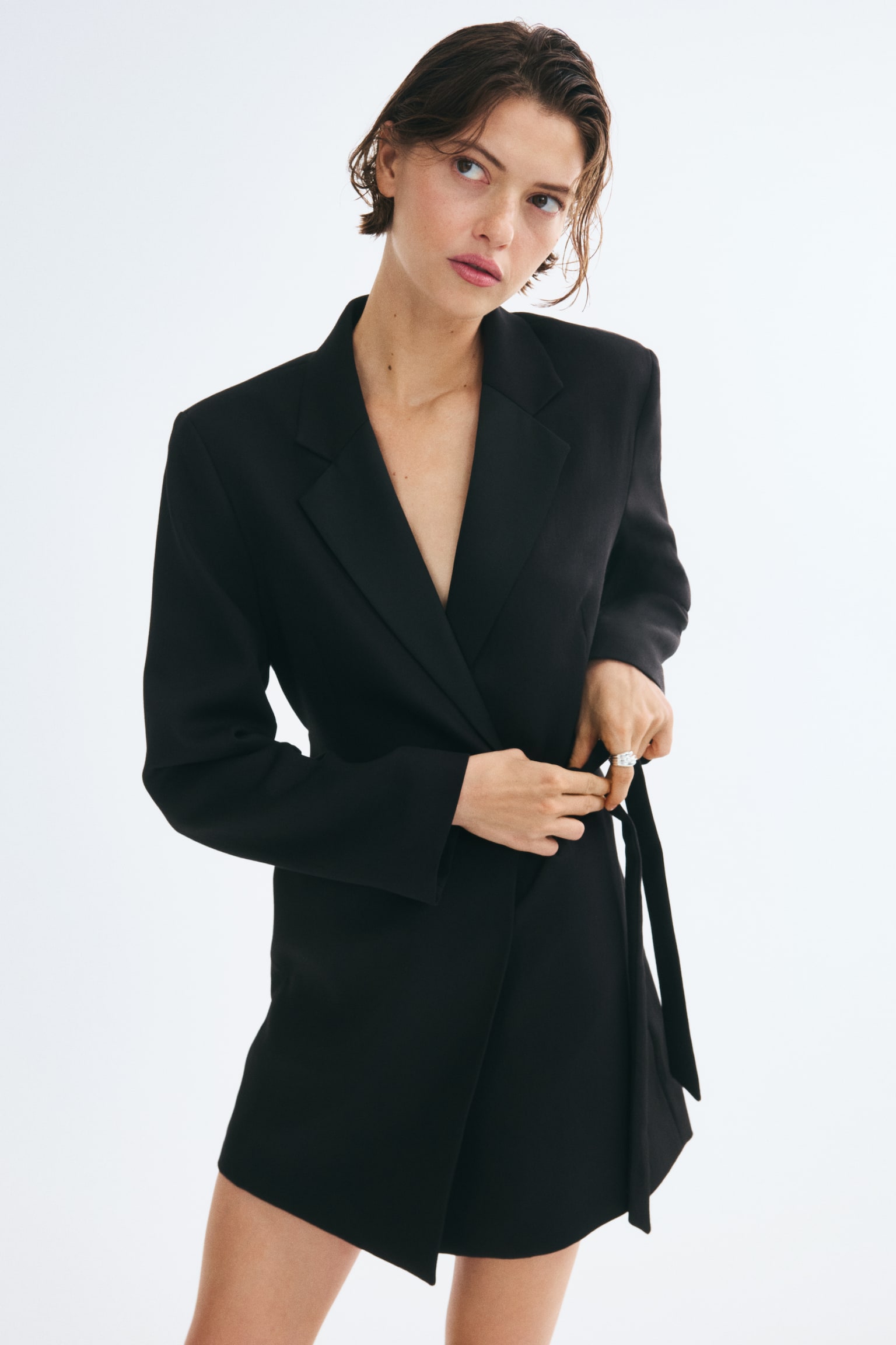Женское платье H&M Wrap-front Jacket, цвет: Чёрный — фото 3