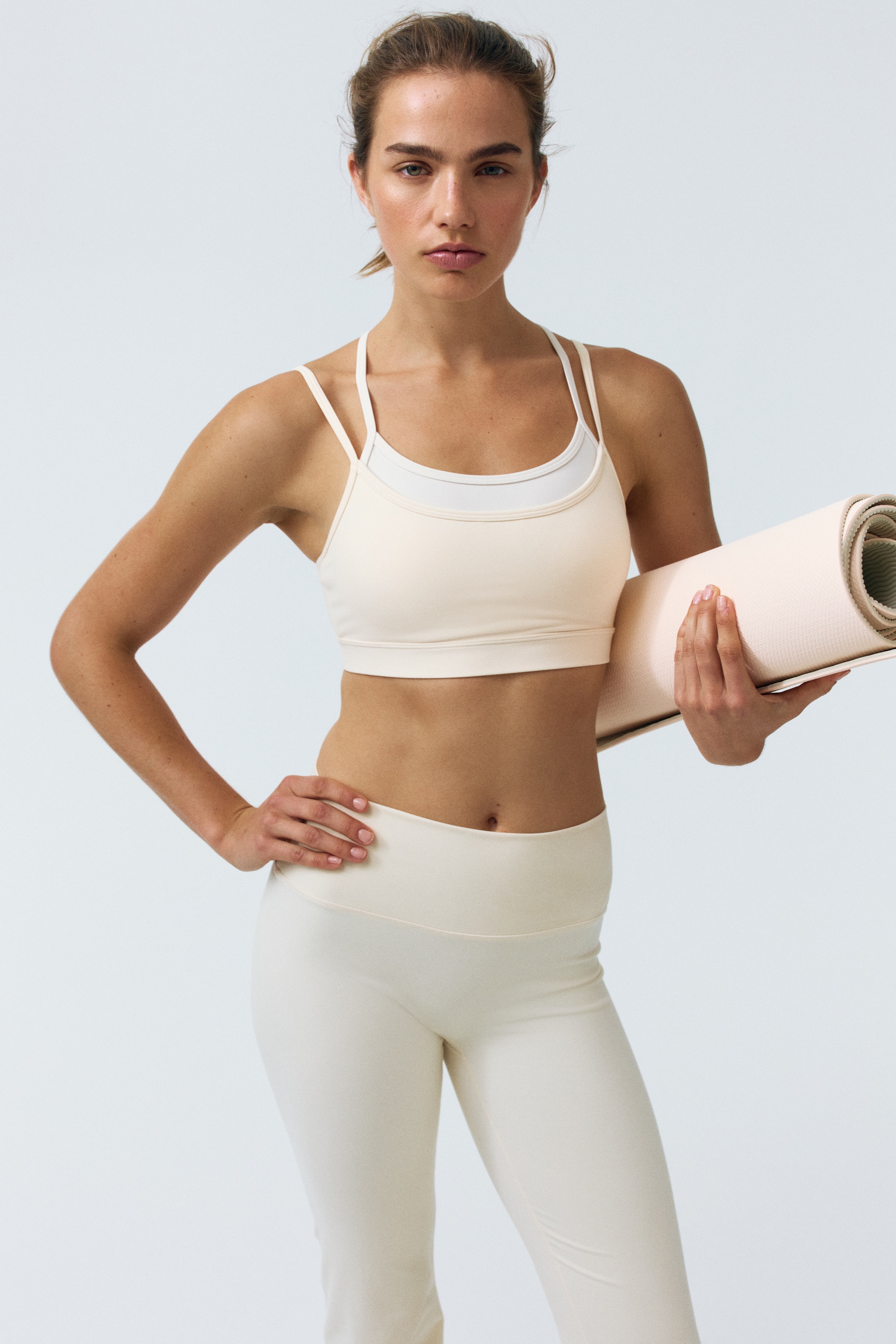 Sports Bra with SoftMove™ - Butter yellow/Light truffle/color block/Moss green/Warm brown