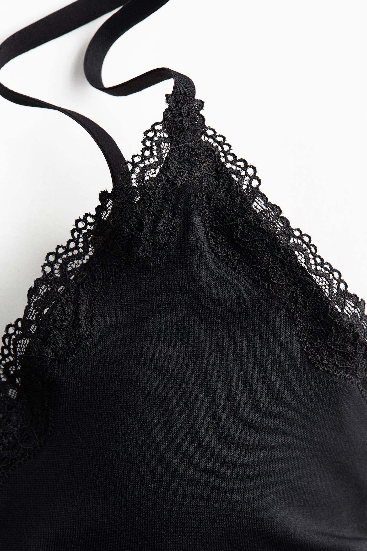 Боді Seamless із мереживною окантовкою - Чорний/Білий - 4