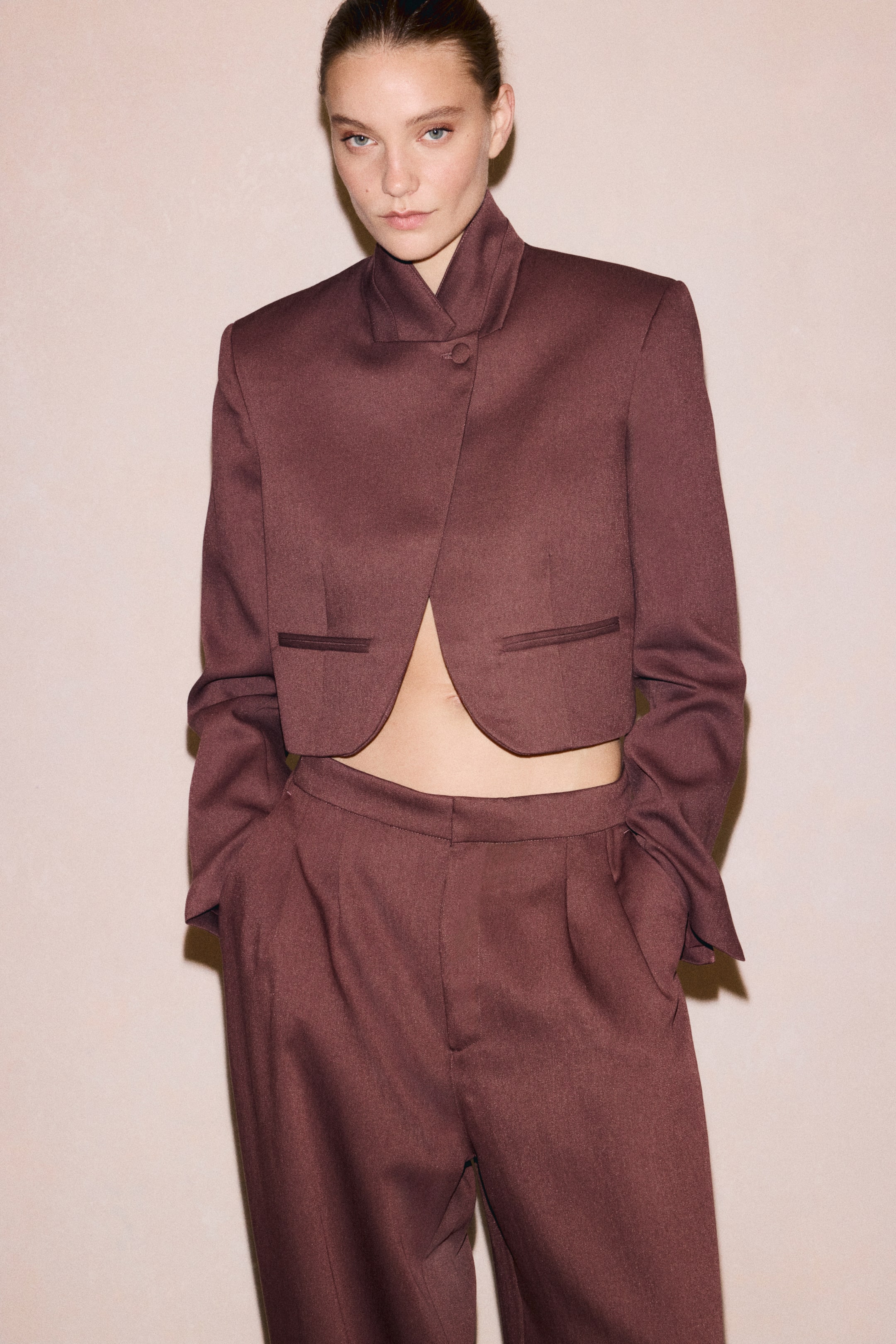 Viscose-Blend Twill Blazer