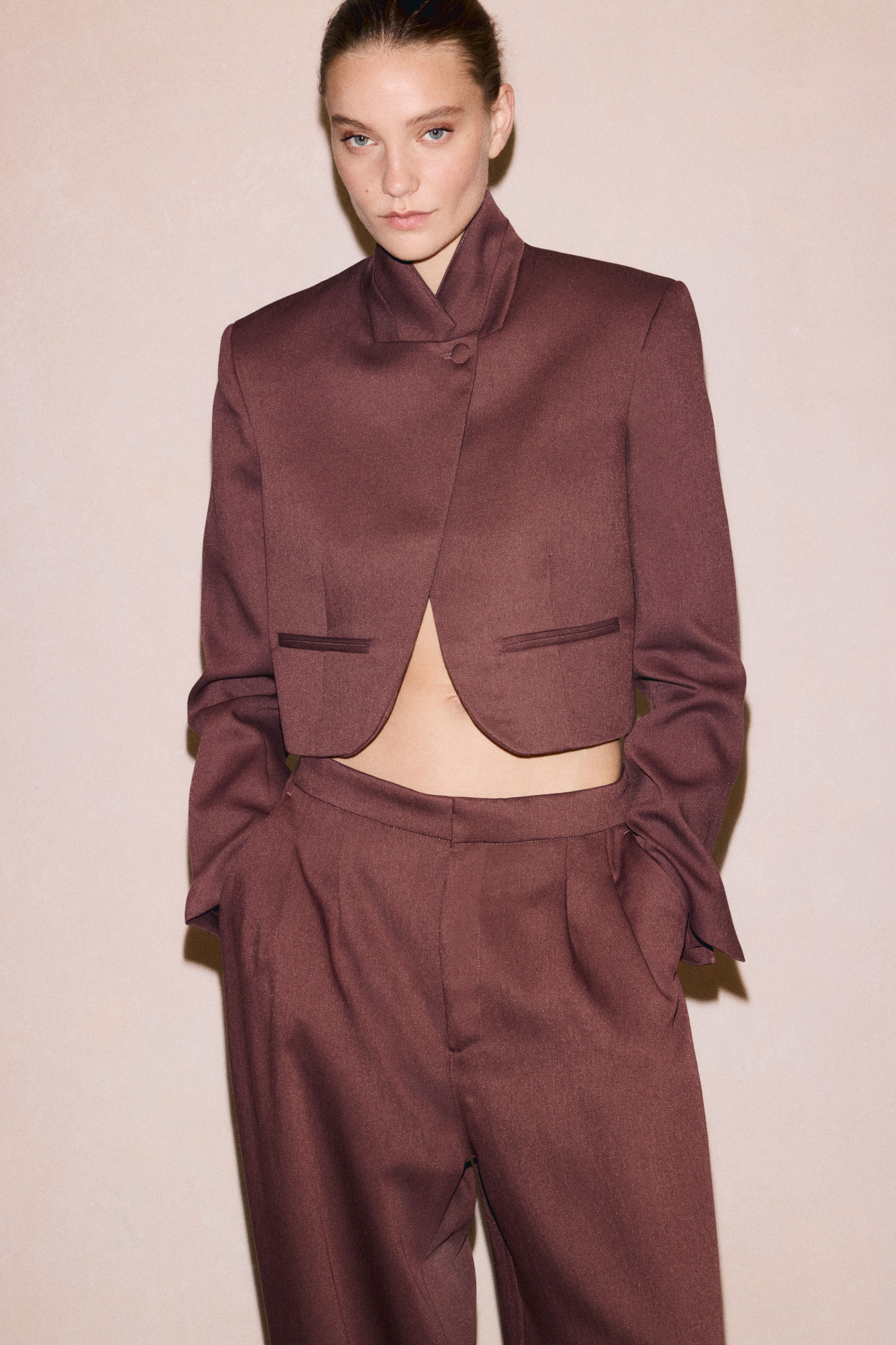 Viscose-Blend Twill Blazer