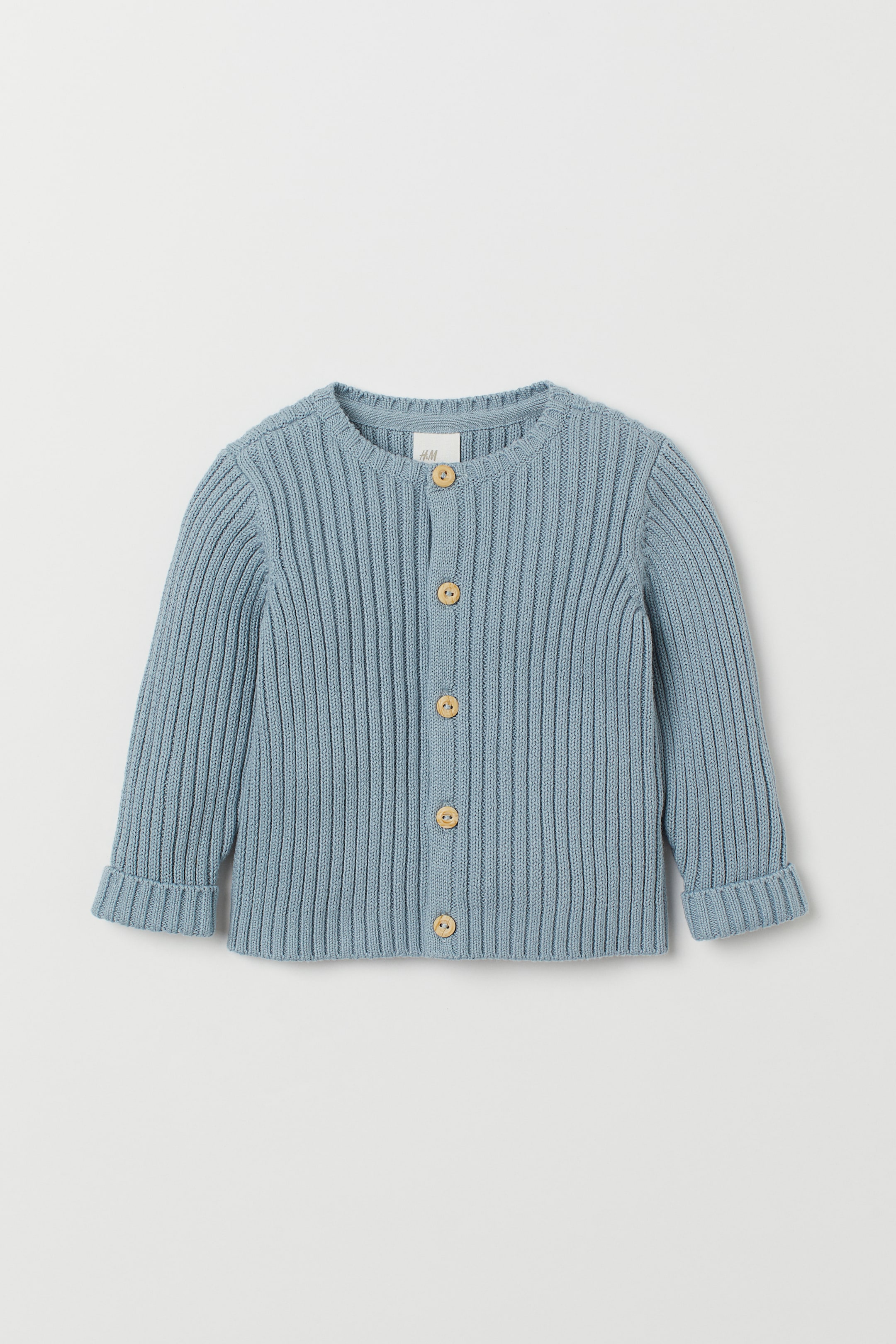 View larger image: Ribbed cardigan - Light blue - Kids | H&M 1