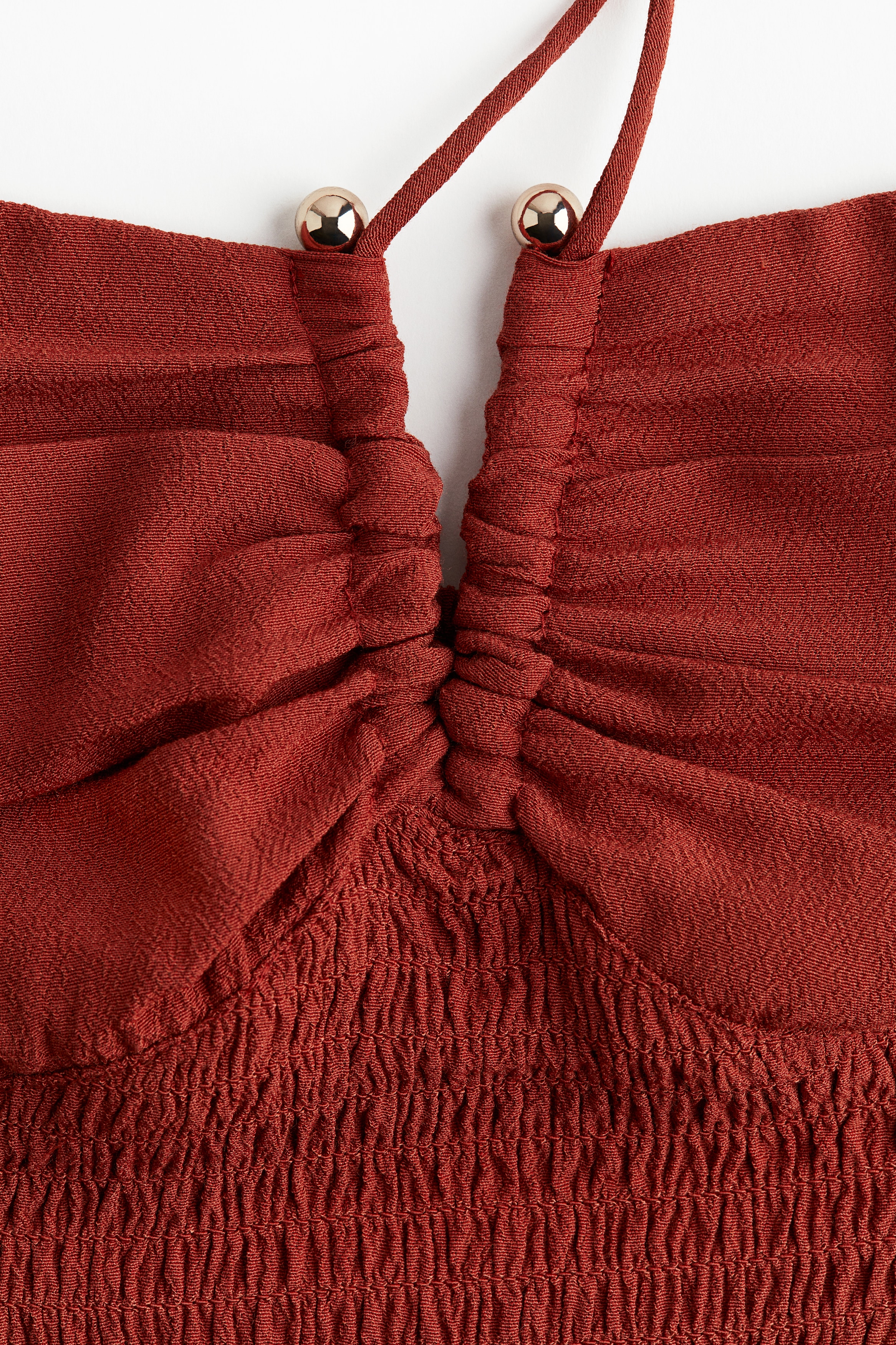 Smocked halterneck dress