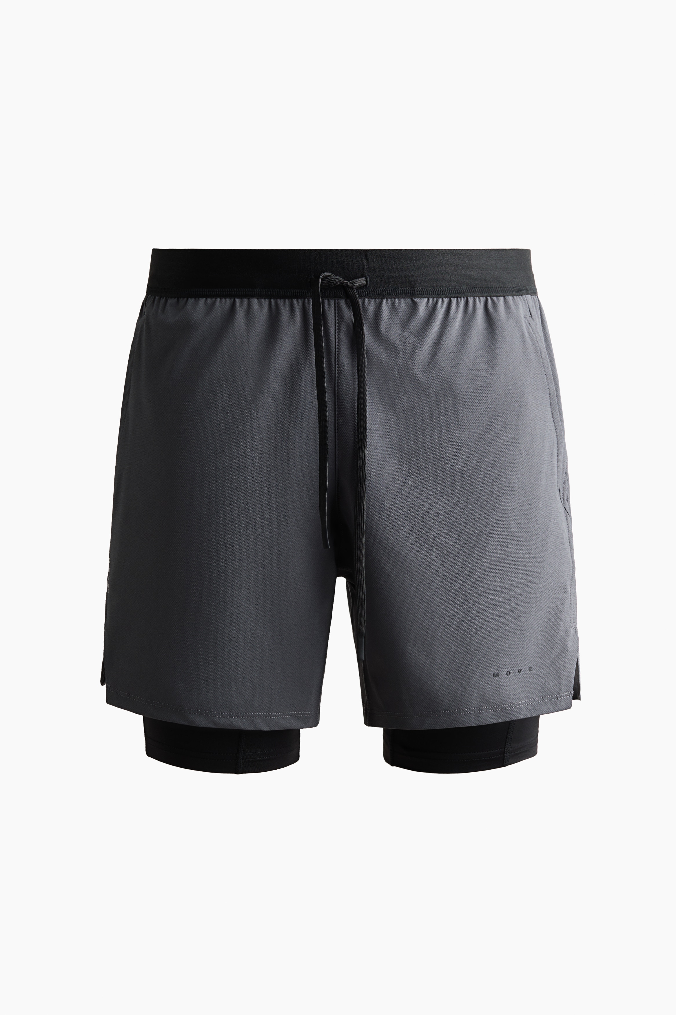 Shorts sportivi a doppio strato con DryMove™ - Grigio piombo/nero/Verde oliva scuro/nero/Marrone/Nero/Grigio scuro/Verde polvere/Beige/nero/Grigio polvere/Bordeaux